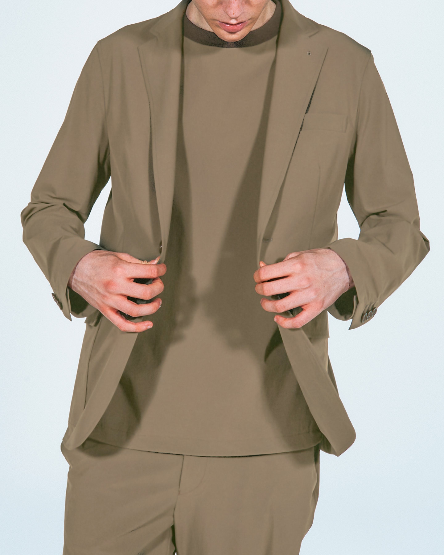 SOPH. | 2WAY STRETCH PACKABLE 2BUTTON JACKET(M LIGHT BROWN):