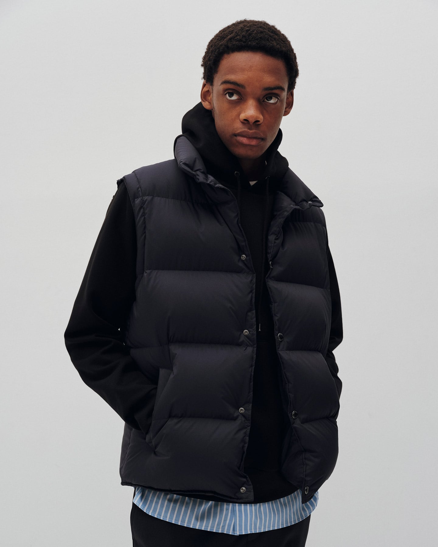 SOPH. | SHADOW RIP STOP DOWN VEST(M NAVY):