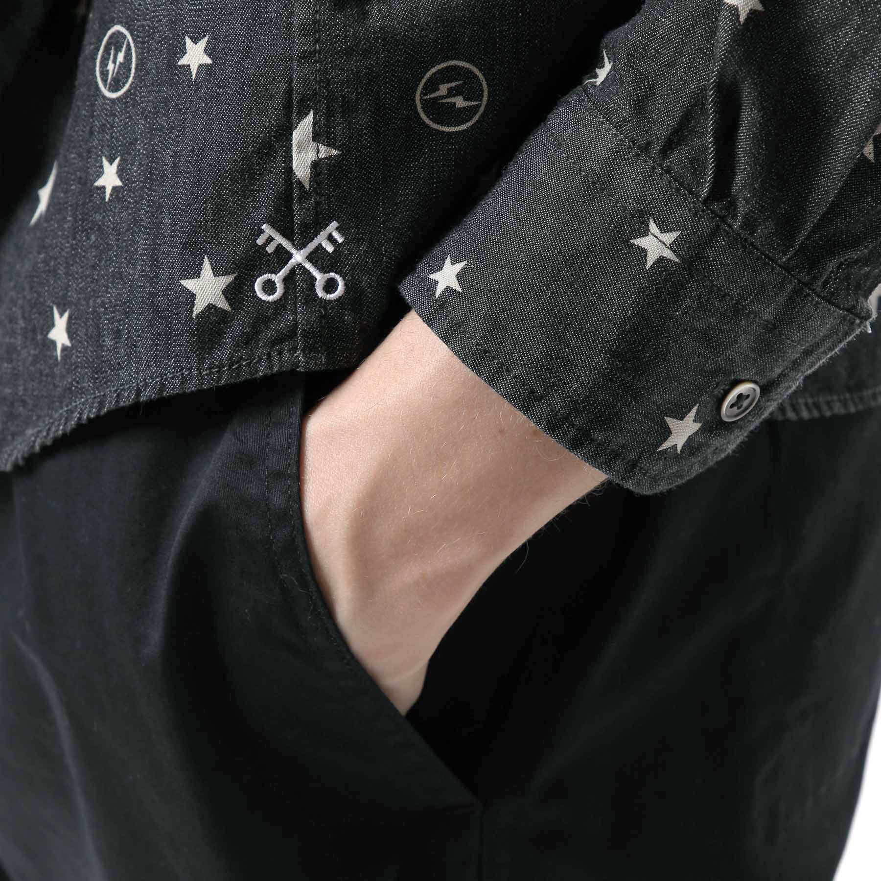 SOPH. | STAR DENIM B.D SHIRT(4 BLACK):