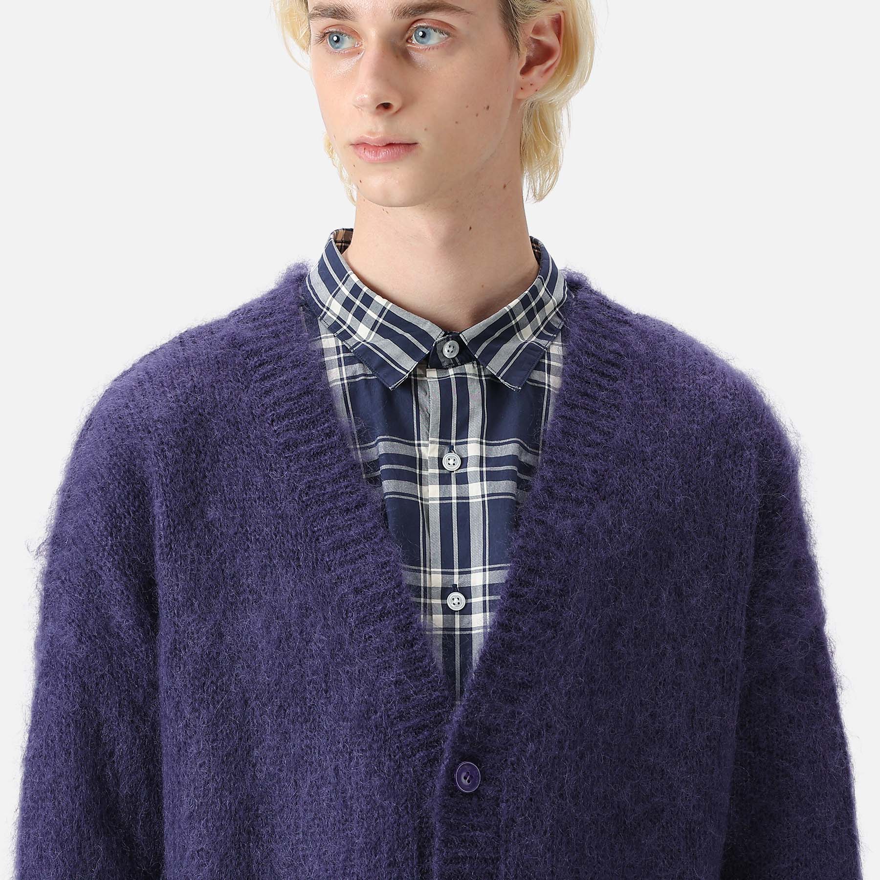 SOPH. | MOHAIR KNIT CARDIGAN(2 PURPLE):