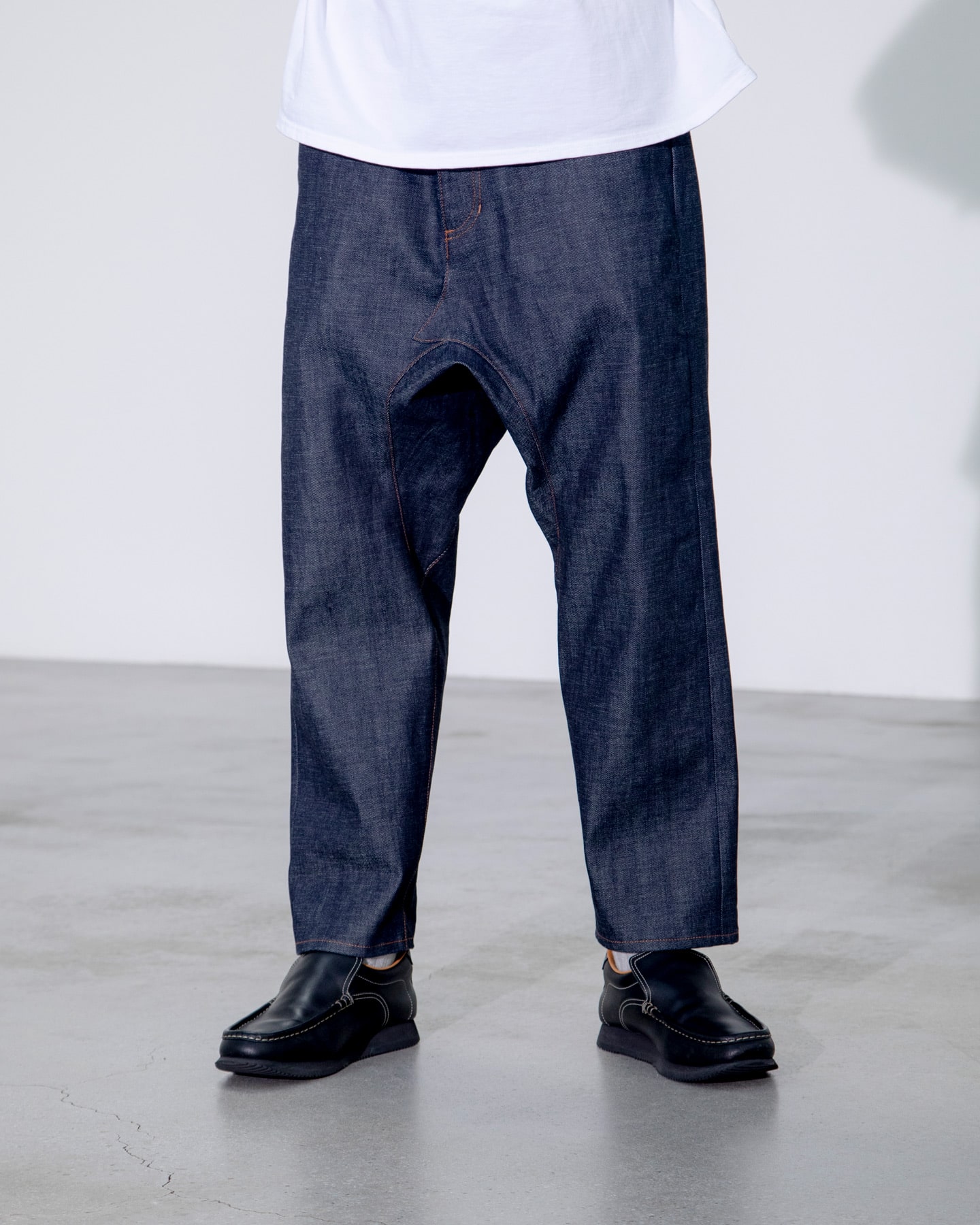 RIGID DENIM SAROUEL PANTS(3 INDIGO) - SOPH.