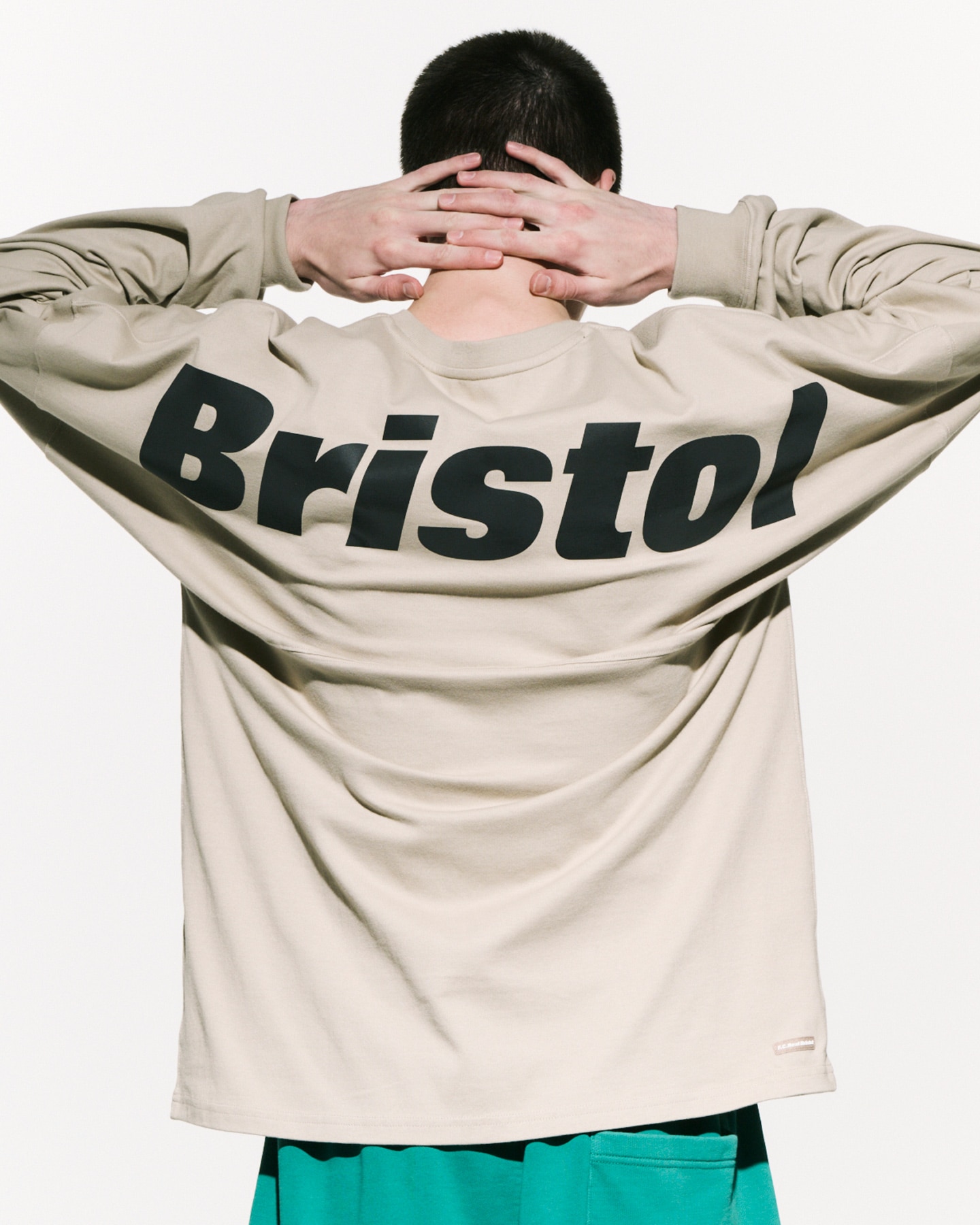 ロンT ベージュF.C.Real Bristol BAGGY XL - Tシャツ/カットソー(七分
