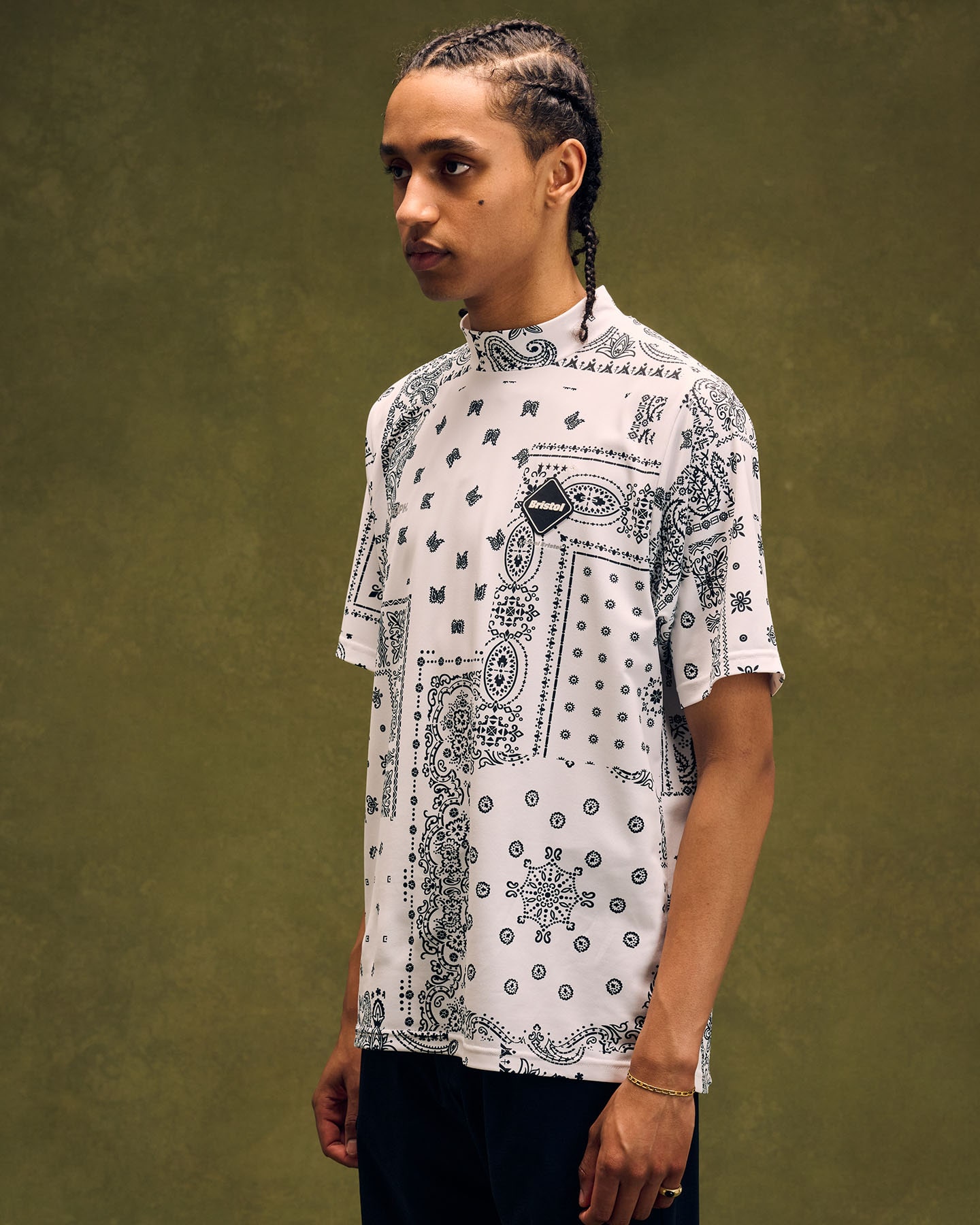 SOPH. | WHOLE PATTERN S/S MOCKNECK TOP(M A(WHITE BANDANA)):