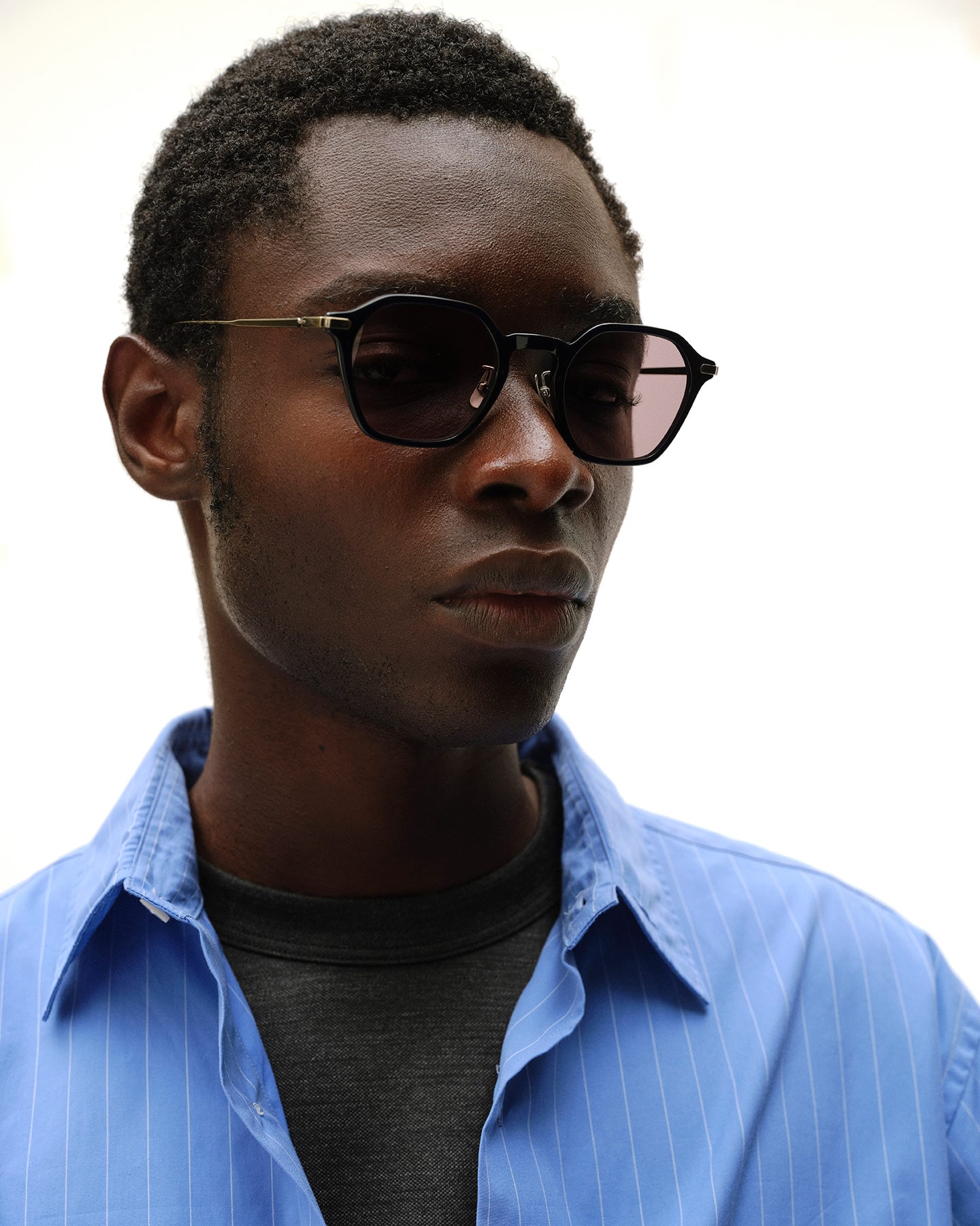 SOPH. | TITANIUM HEXAGON SUNGLASSES(FREE BROWN):