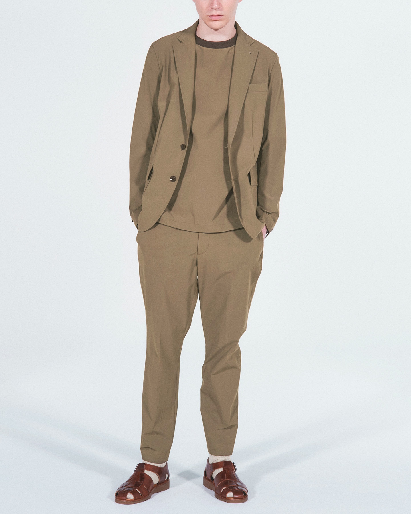 SOPH. | 2WAY STRETCH PACKABLE 2BUTTON JACKET(M LIGHT BROWN):