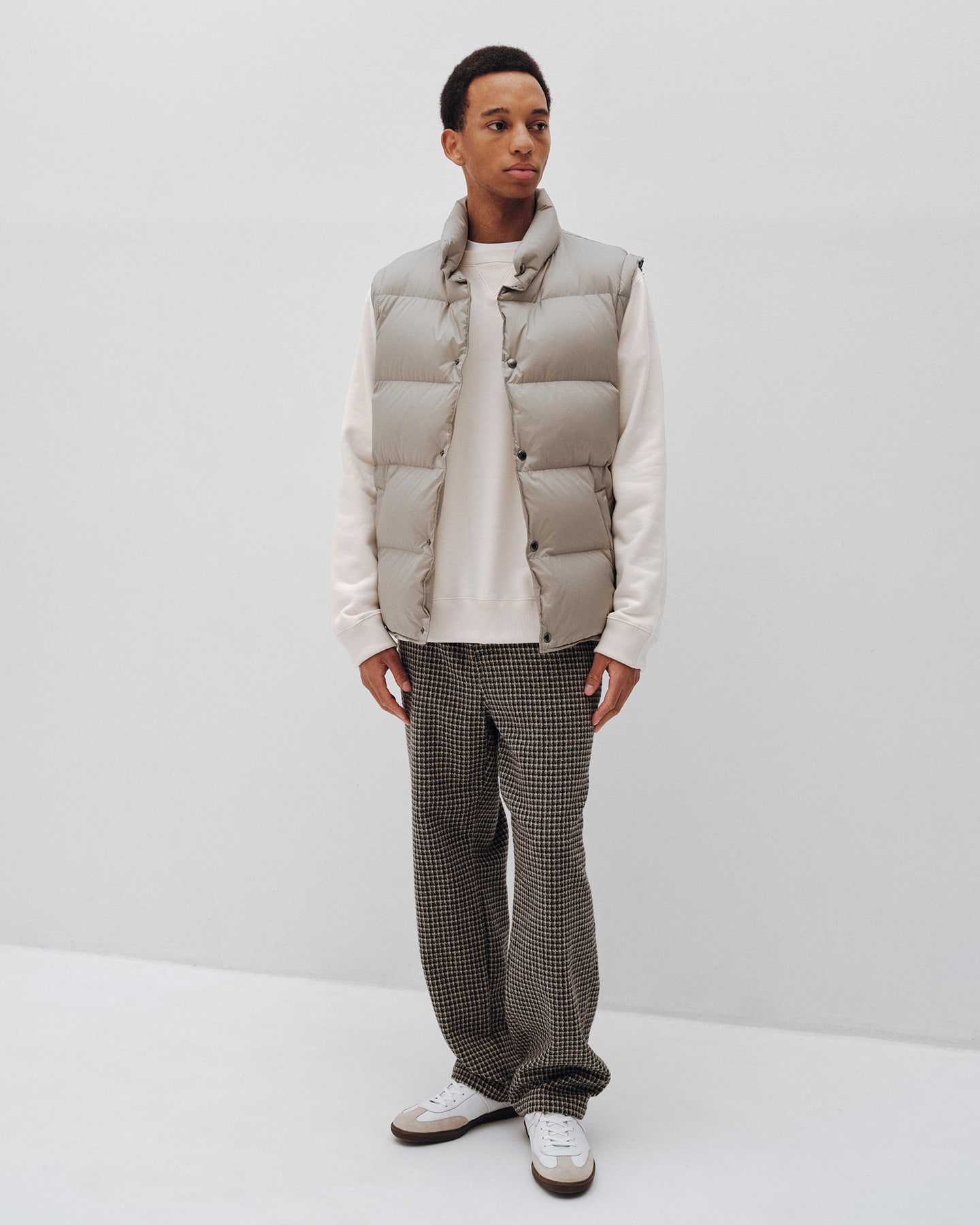 SOPH. | SHADOW RIP STOP DOWN VEST(M LIGHT GRAY):