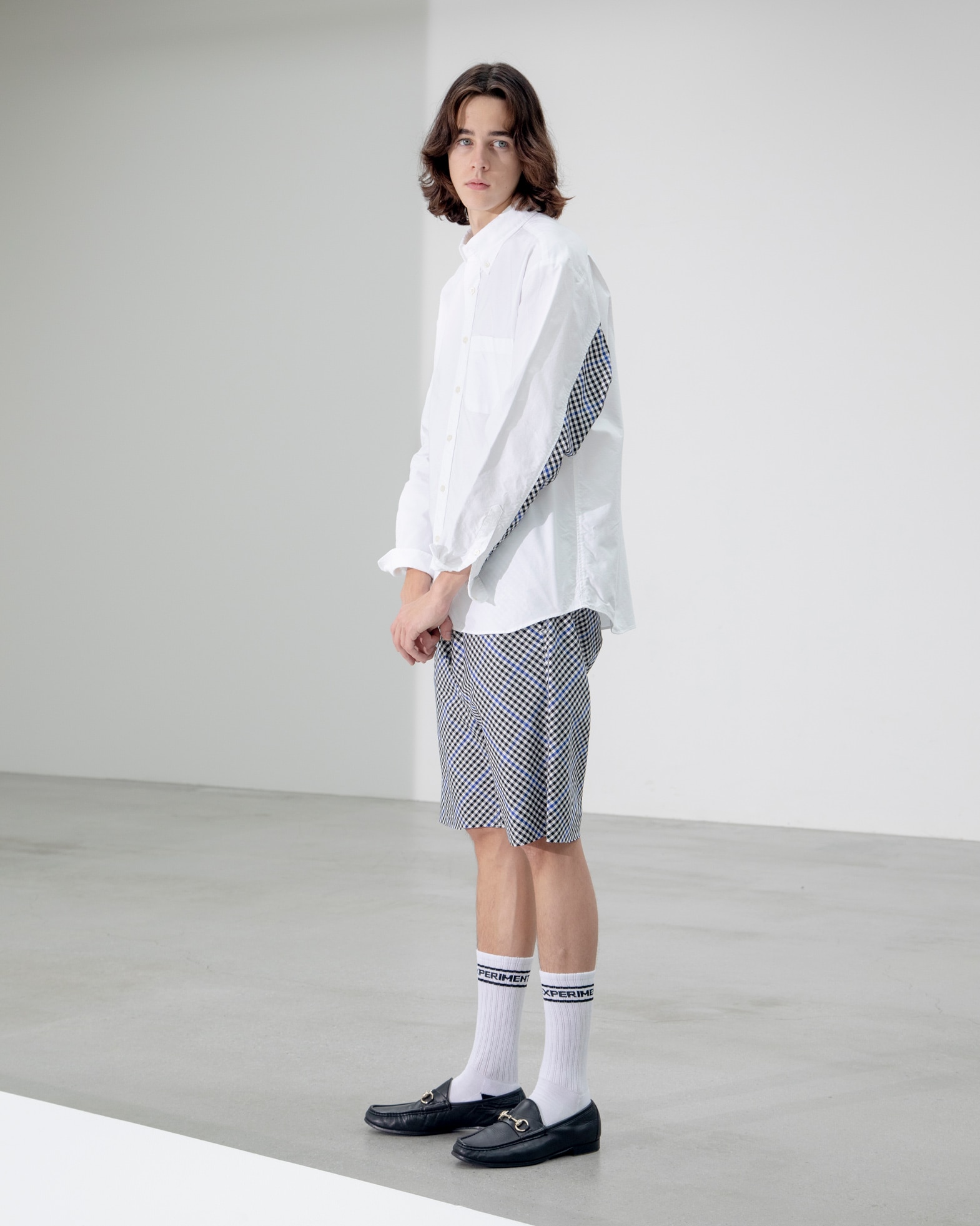 SOPH. | SLEEVE PANELED B.D BIG SHIRT(2 WHITE):