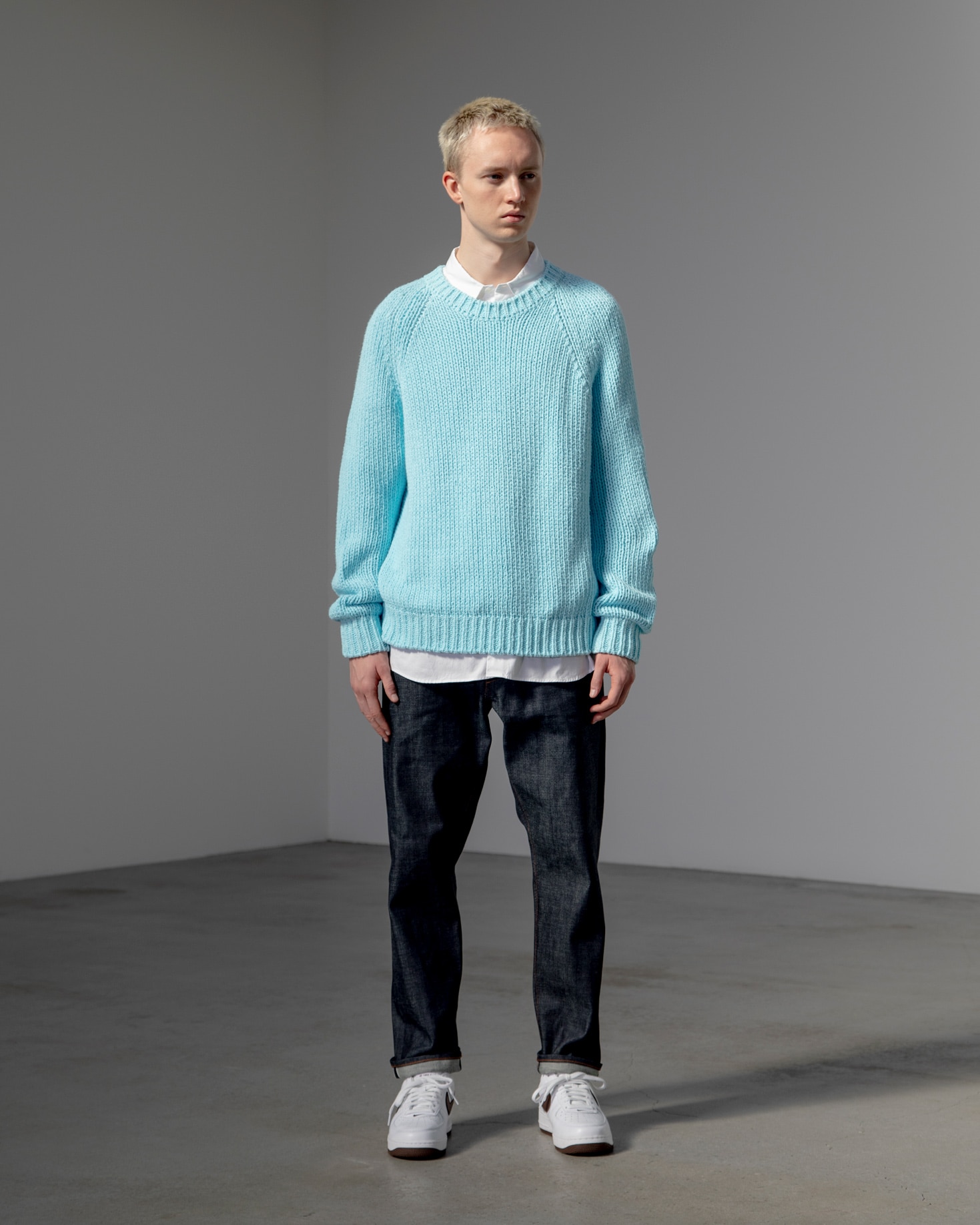 SOPH. | 04651/A TRIP IN A BAG CREWNECK KNIT(2 SAX):