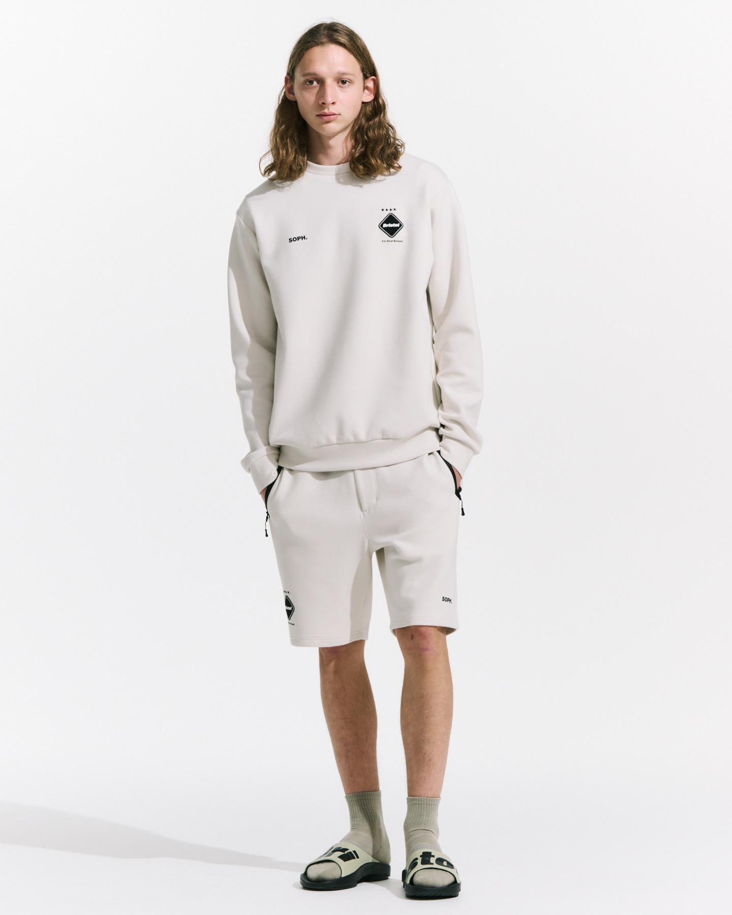 FCRB TECH SWEAT TRAINING HOODIE OFFWHITE-