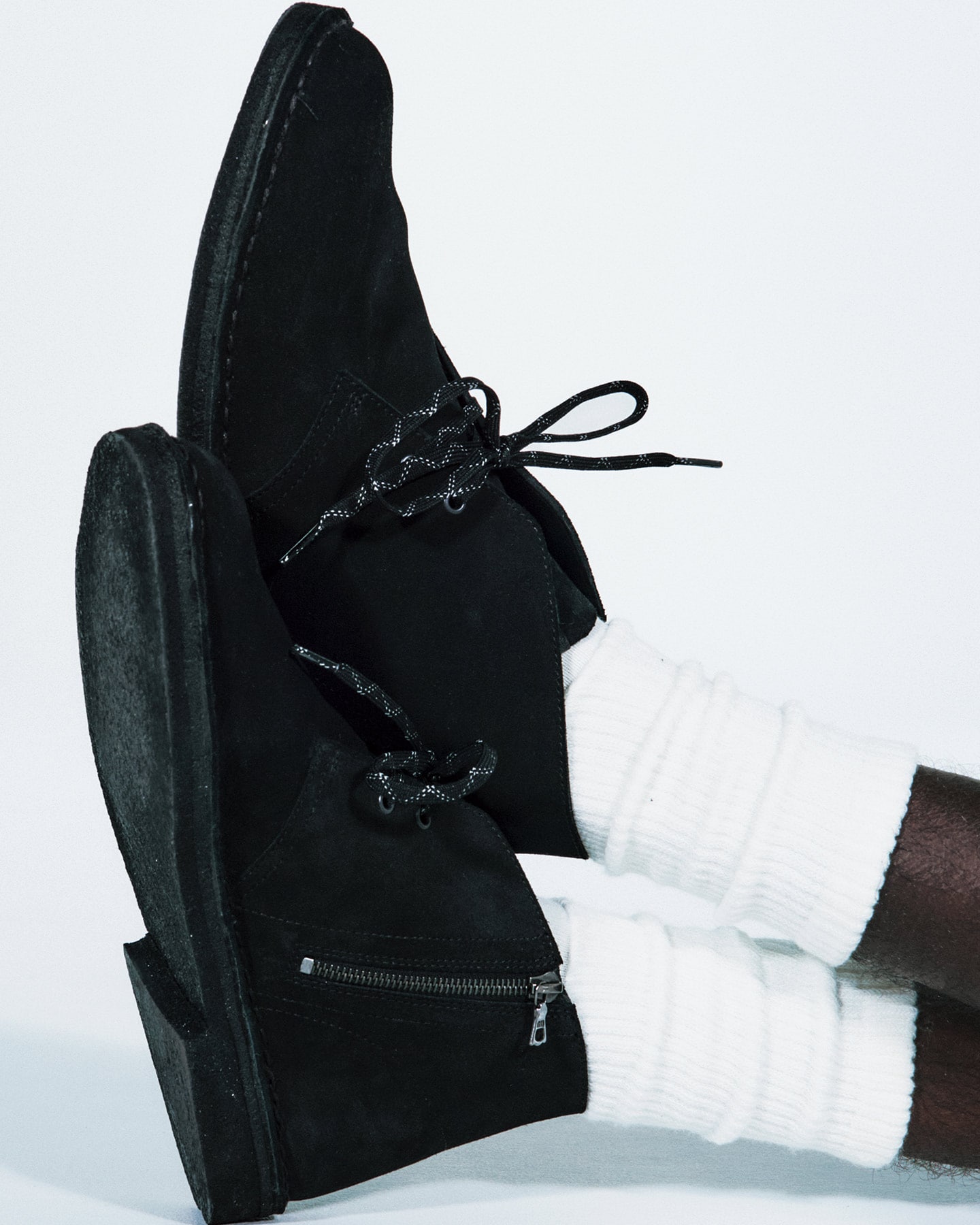 Clarks black shop chukka boots