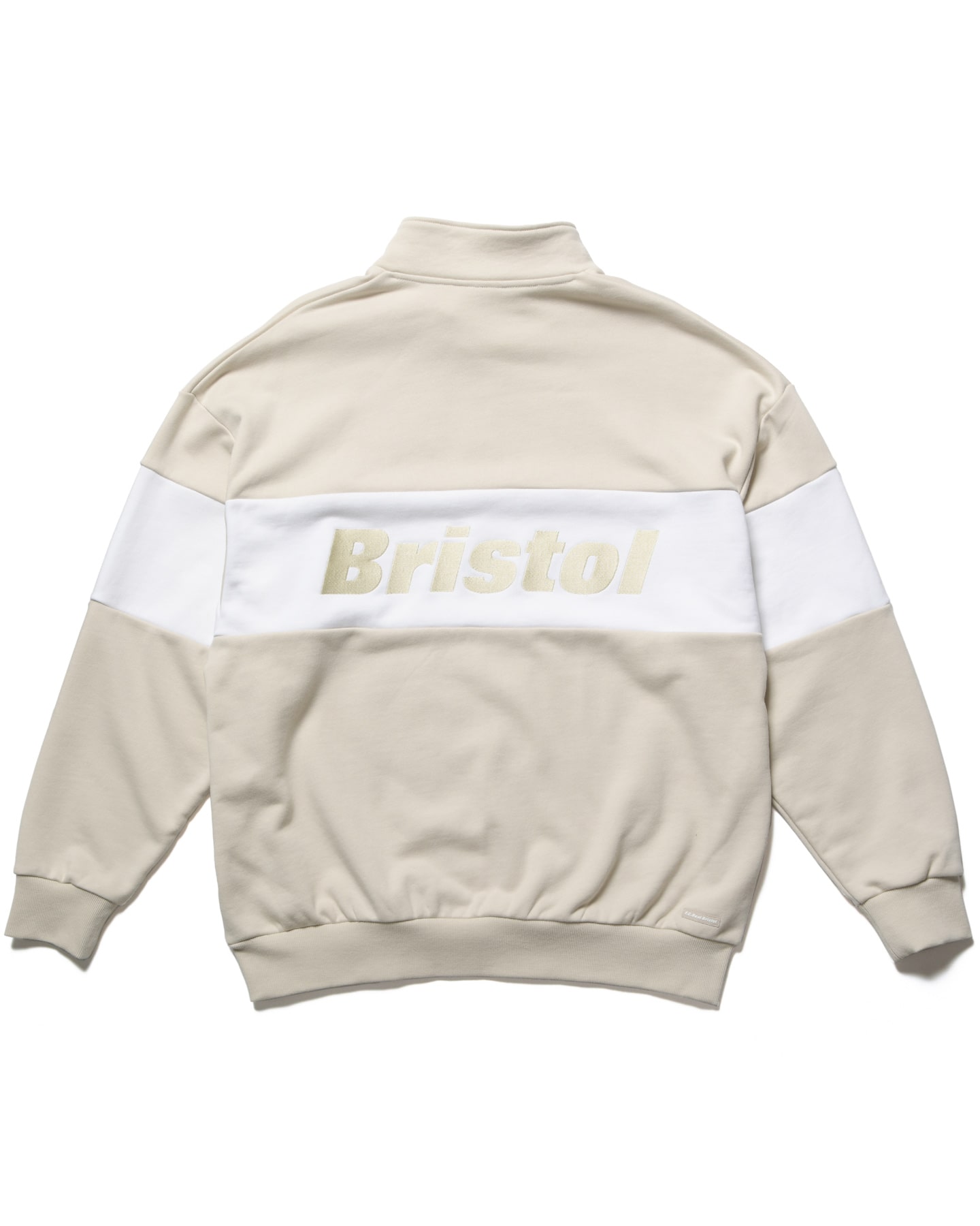 SOPH. | HALF ZIP STAND COLLAR SWEAT(M BEIGE):