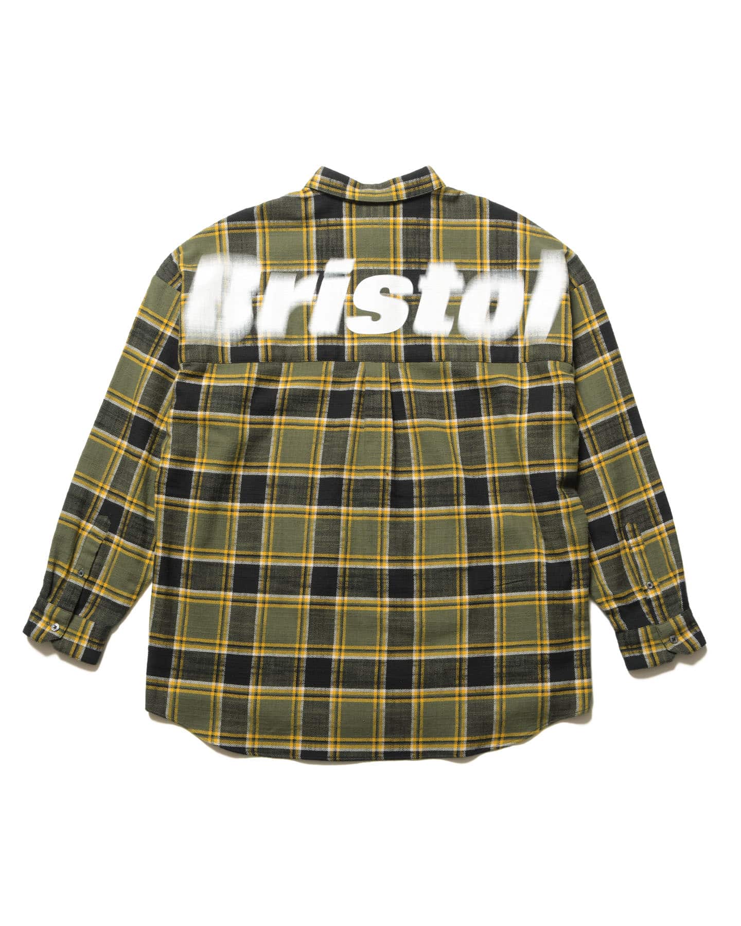 SOPH. | FLANNEL BIG LOGO BAGGY SHIRT(M KHAKI):