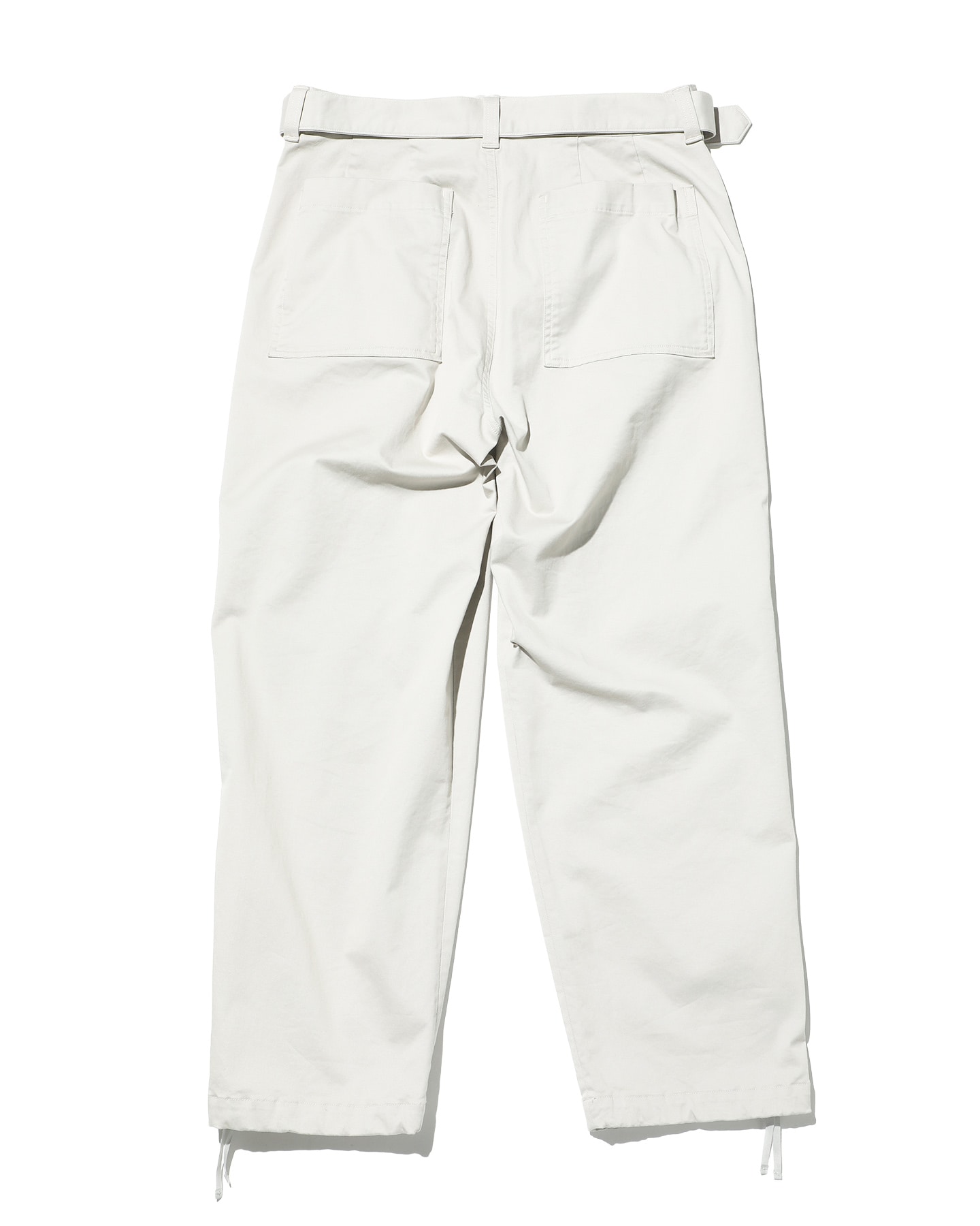 SOPH. | STRETCH CHINO BELTED TUCK HEM CORD TAPERED PANTS(M LIGHT