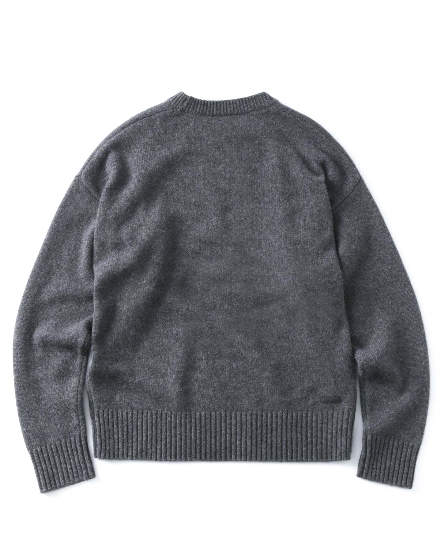 SOPH. | CASHMERE CREWNECK KNIT(M CHARCOAL GRAY):