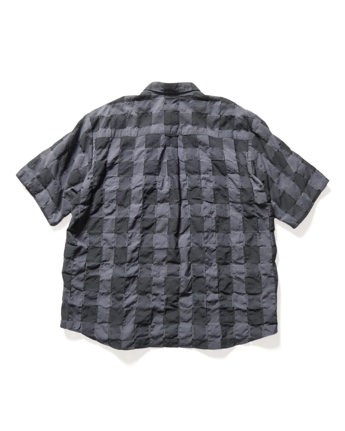 SOPH. | SHEER CHECK S/S SHIRT(M BLACK):