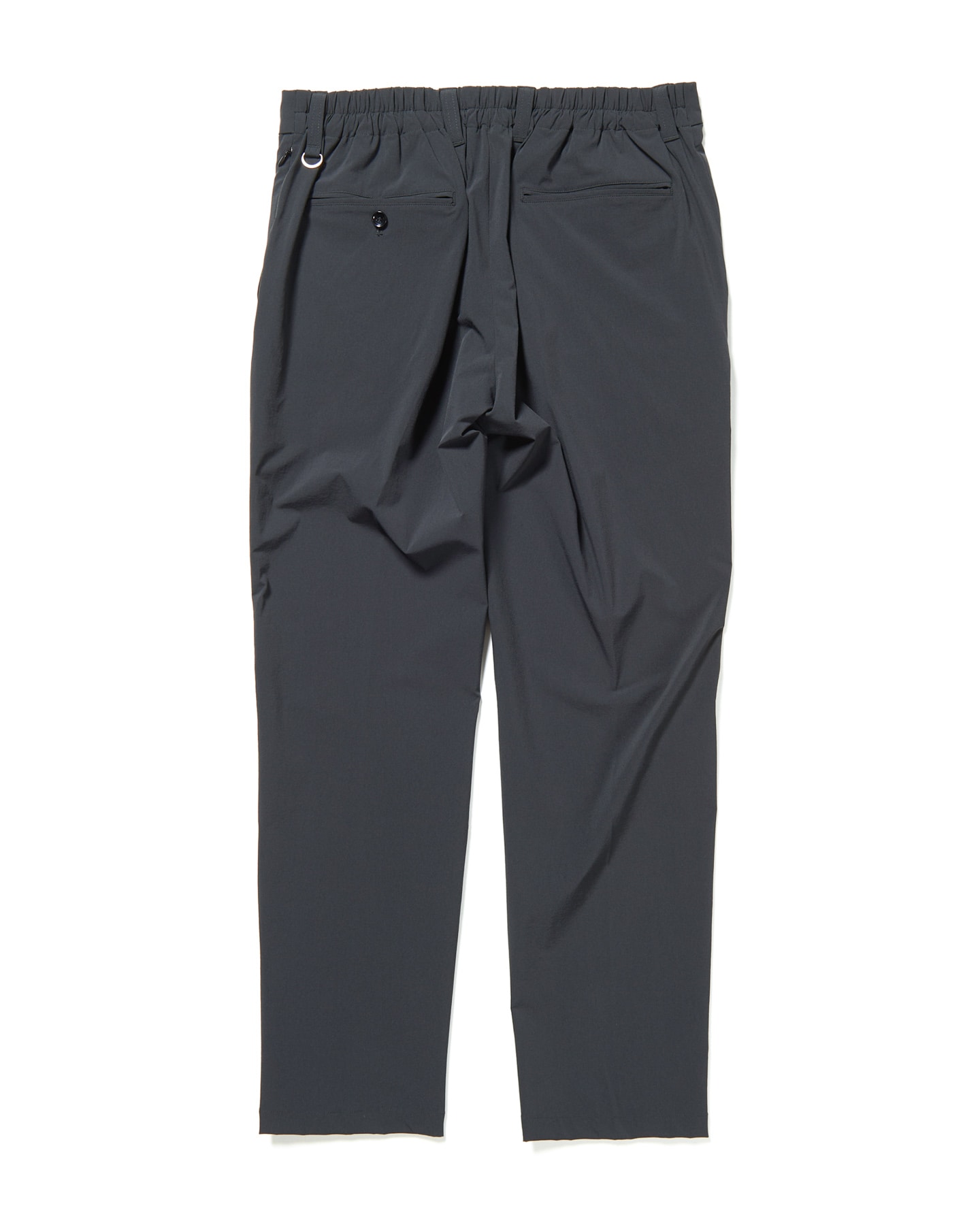 SOPH. | 2WAY STRETCH SHIRRING SLIM FIT SLACKS(M BLACK):