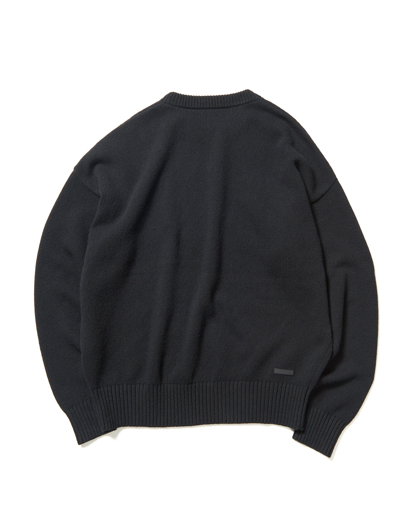 SOPH. | WOOL CASHMERE OVERSIZED CREWNECK KNIT(M BLACK):