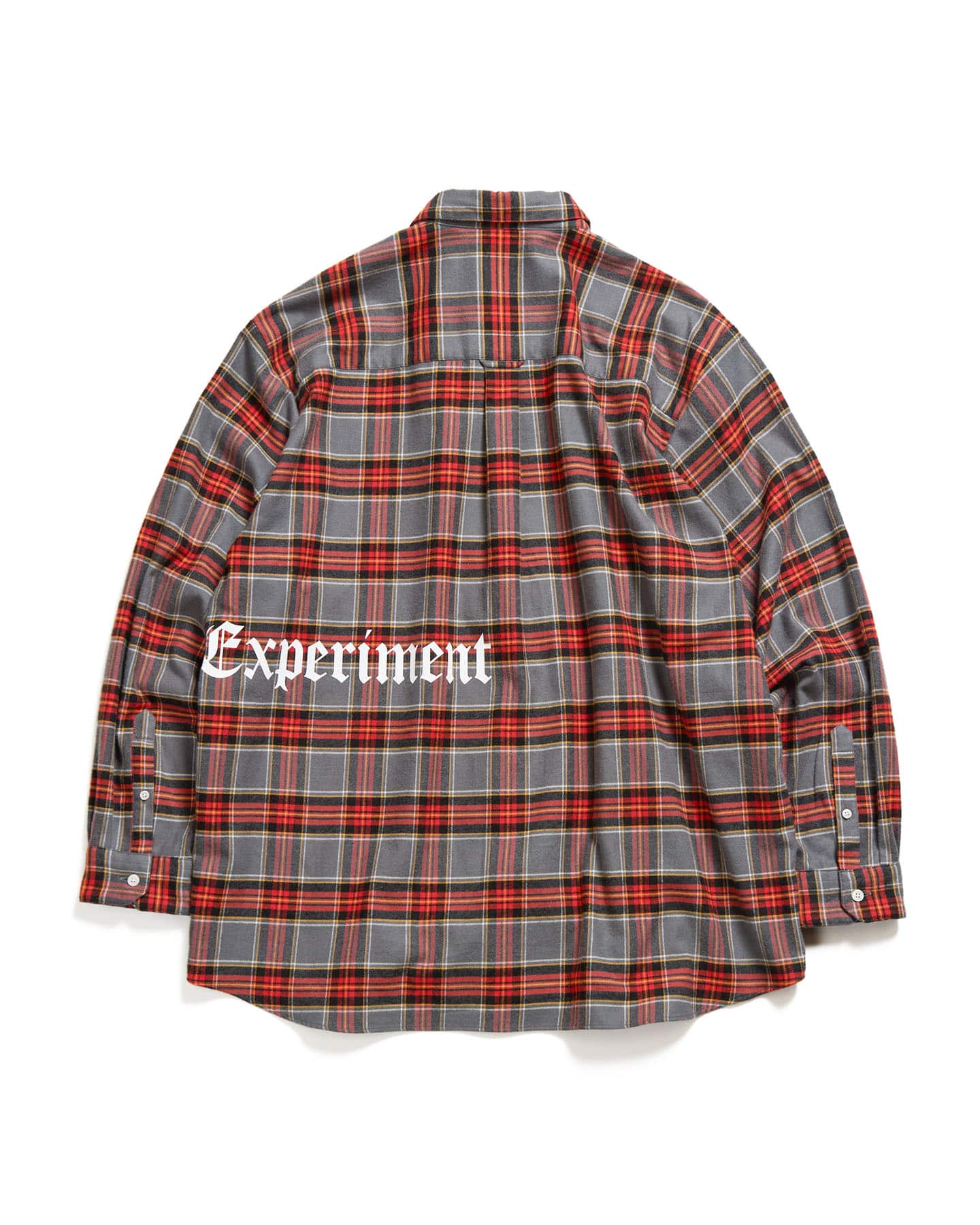 SOPH. | FLANNEL CHECK GOTHIC LOGO BAGGY SHIRT(3 GRAY):