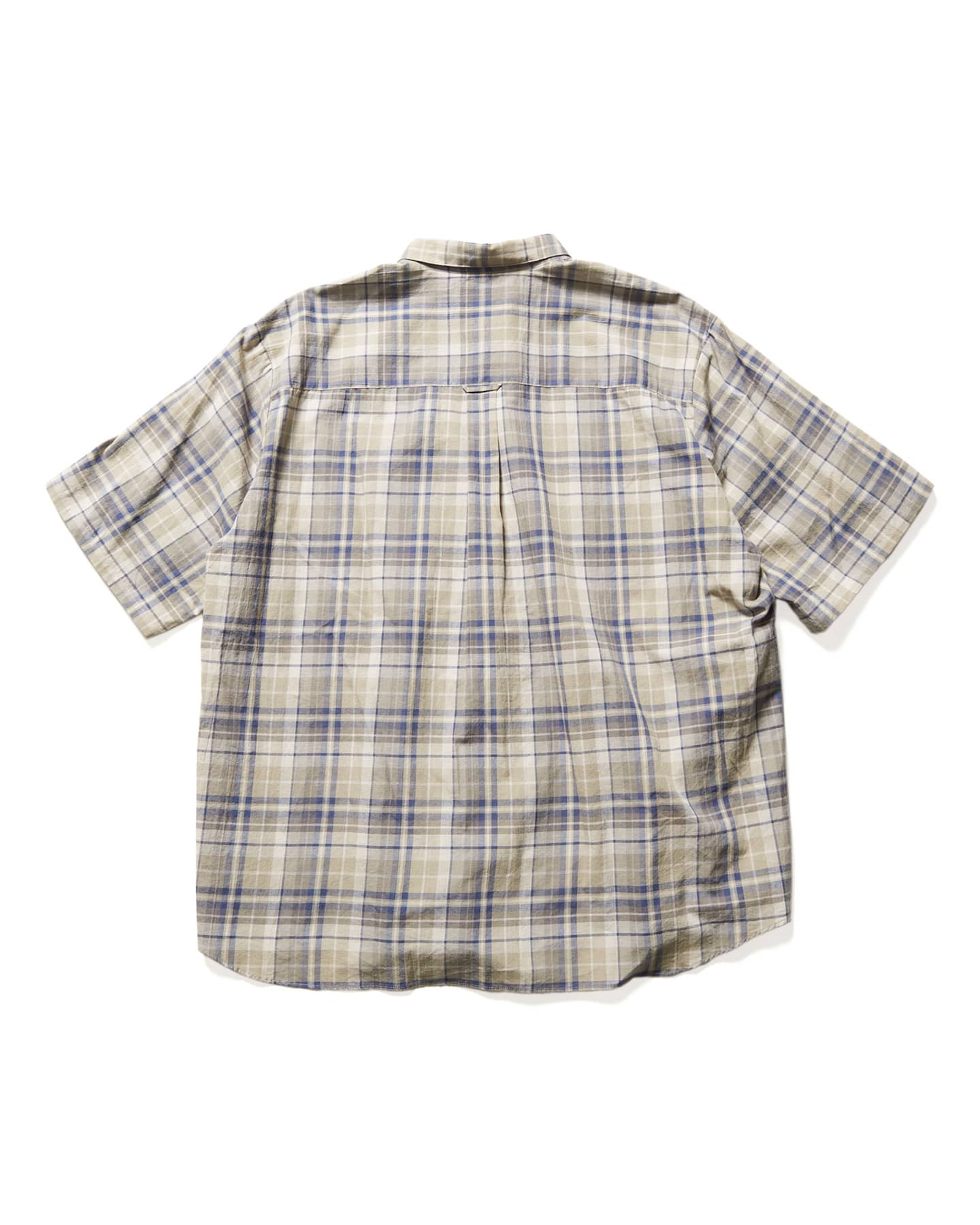 SOPH. | LINEN CHECK S/S SHIRT(2 BEIGE):