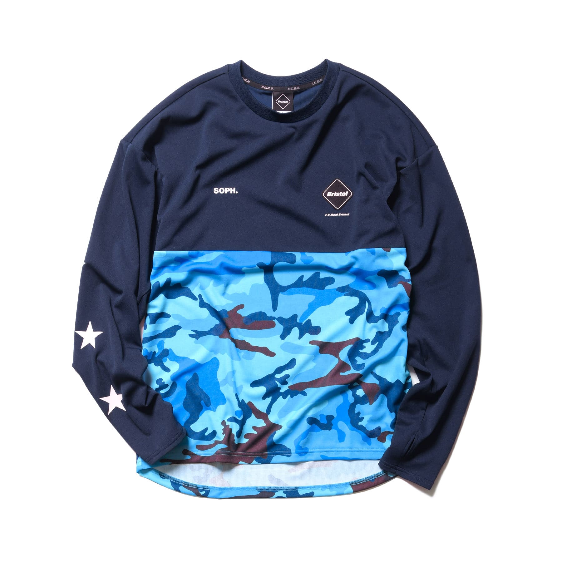 SOPH. | L/S CAMOUFLAGE TEAM TOP(XL NAVY):