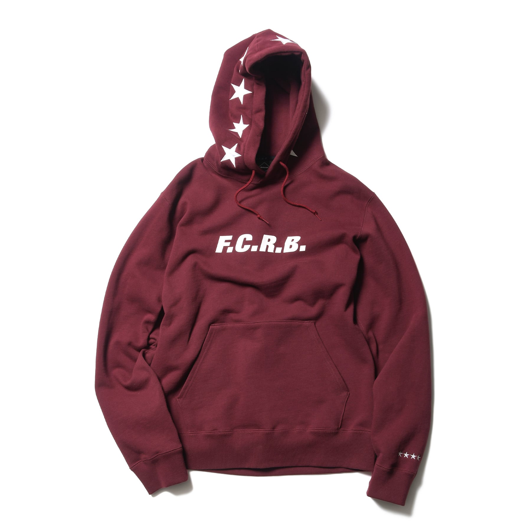 SOPH. | STAR APPLIQUE CLASSIC LOGO PULLOVER SWEAT HOODIE(M BORDEAUX):