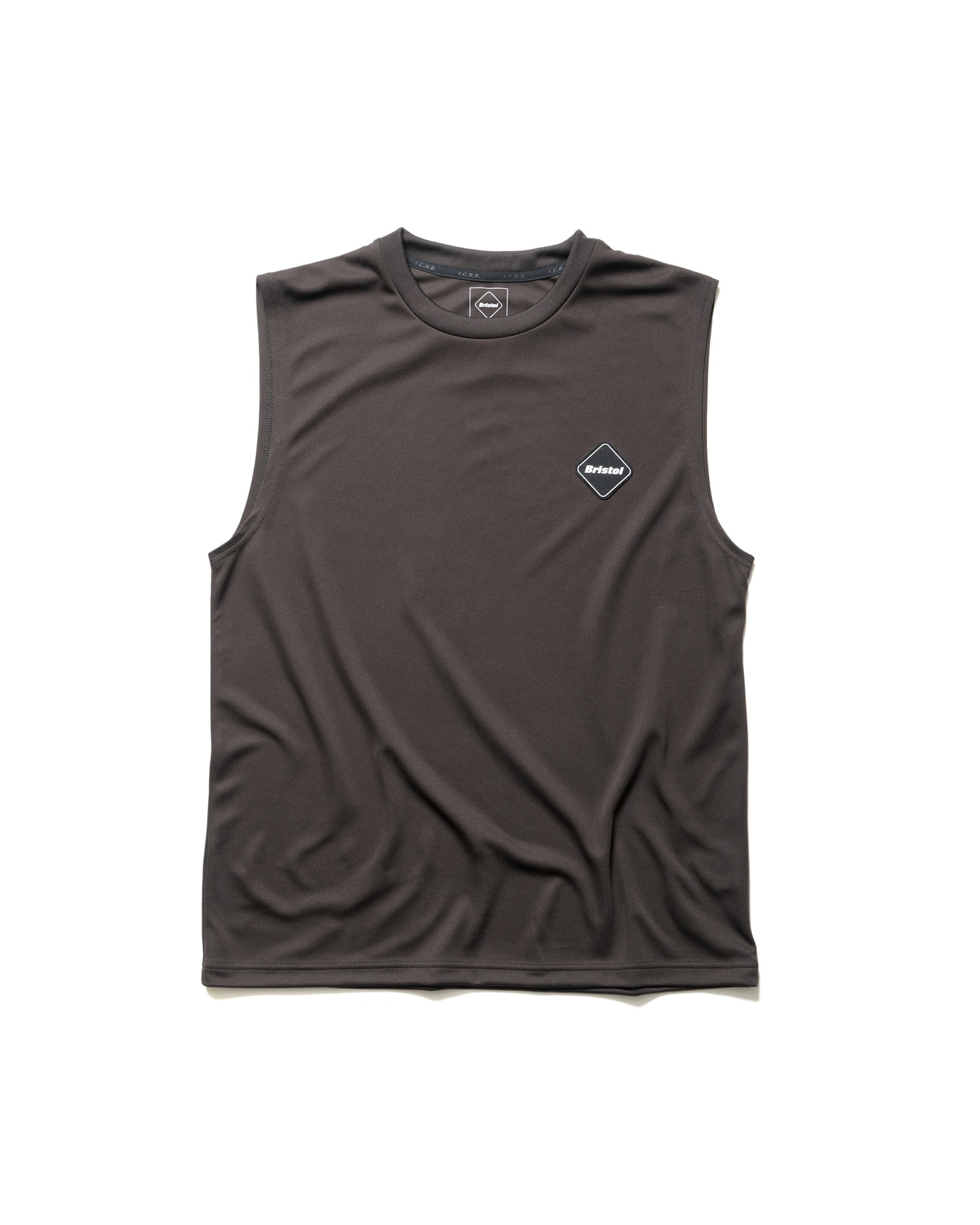 L FCRB 23AW NO SLEEVE TRAINING TOP BROWN-