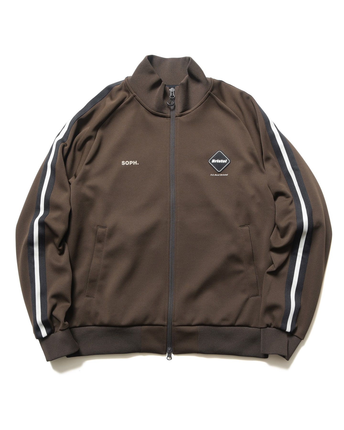 L FCRB 23AW TRAINING TRACK JACKET BROWN-