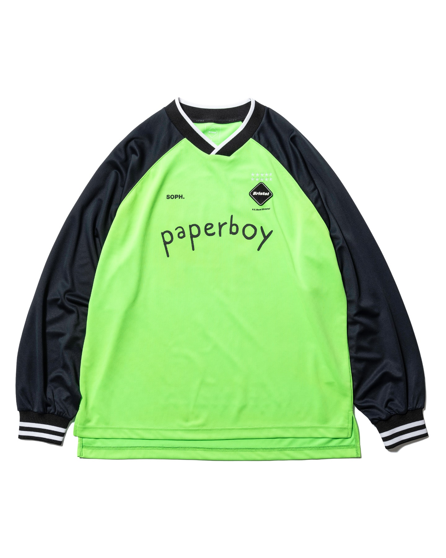 SOPH. | paperboy L/S OVERSIZED GAME SHIRT(M GREEN):