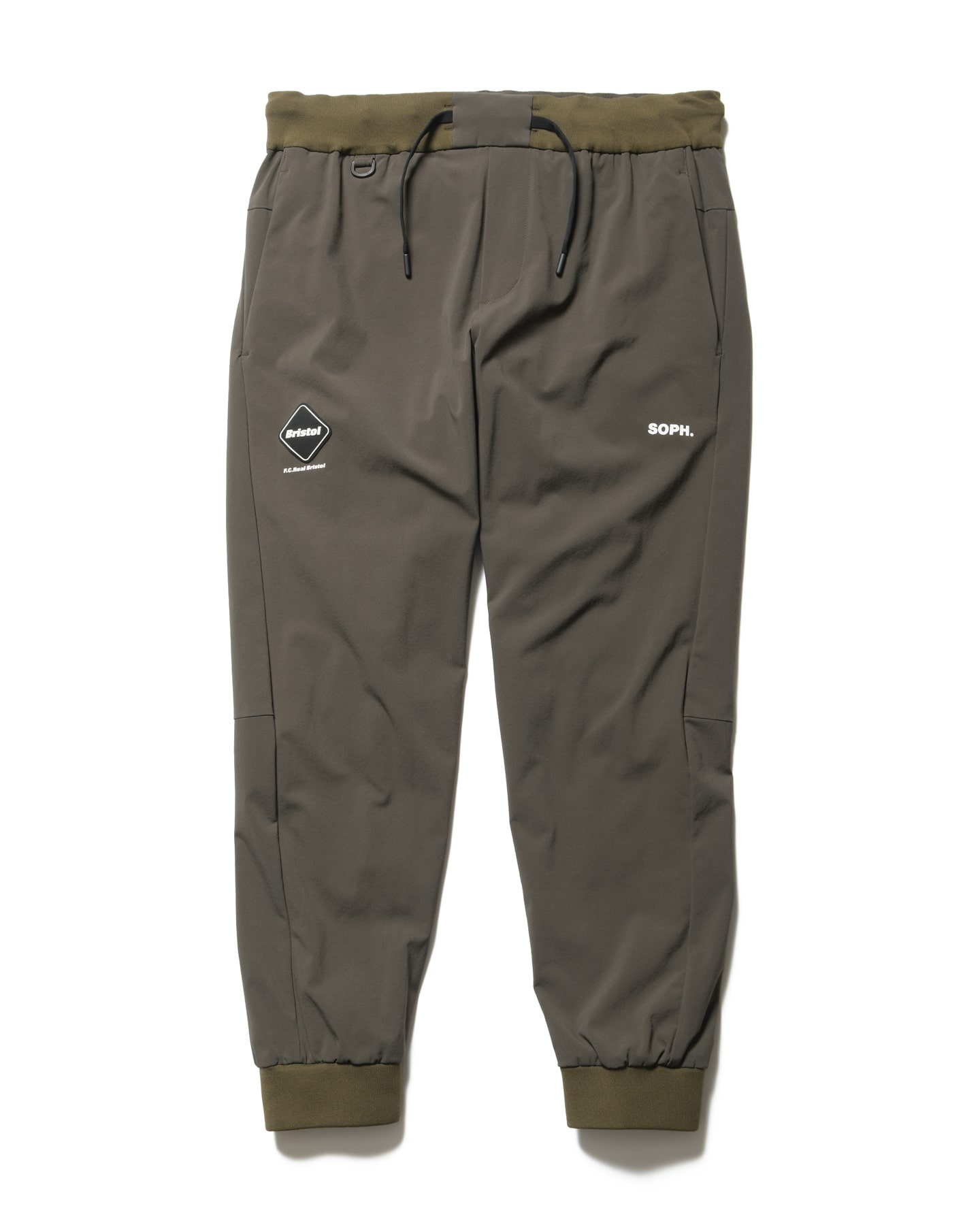 SOPH. | LYCRA TRACK RIBBED PANTS(M KHAKI):