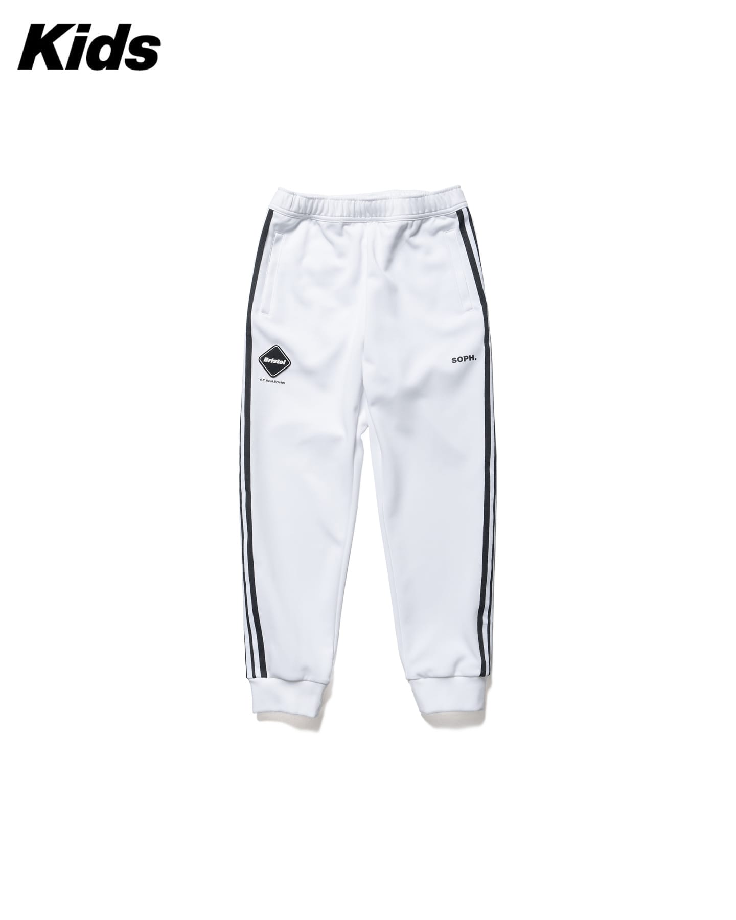 SOPH. | TRAINING TRACK RIBBED PANTS(L (140 - 150) OFF WHITE):