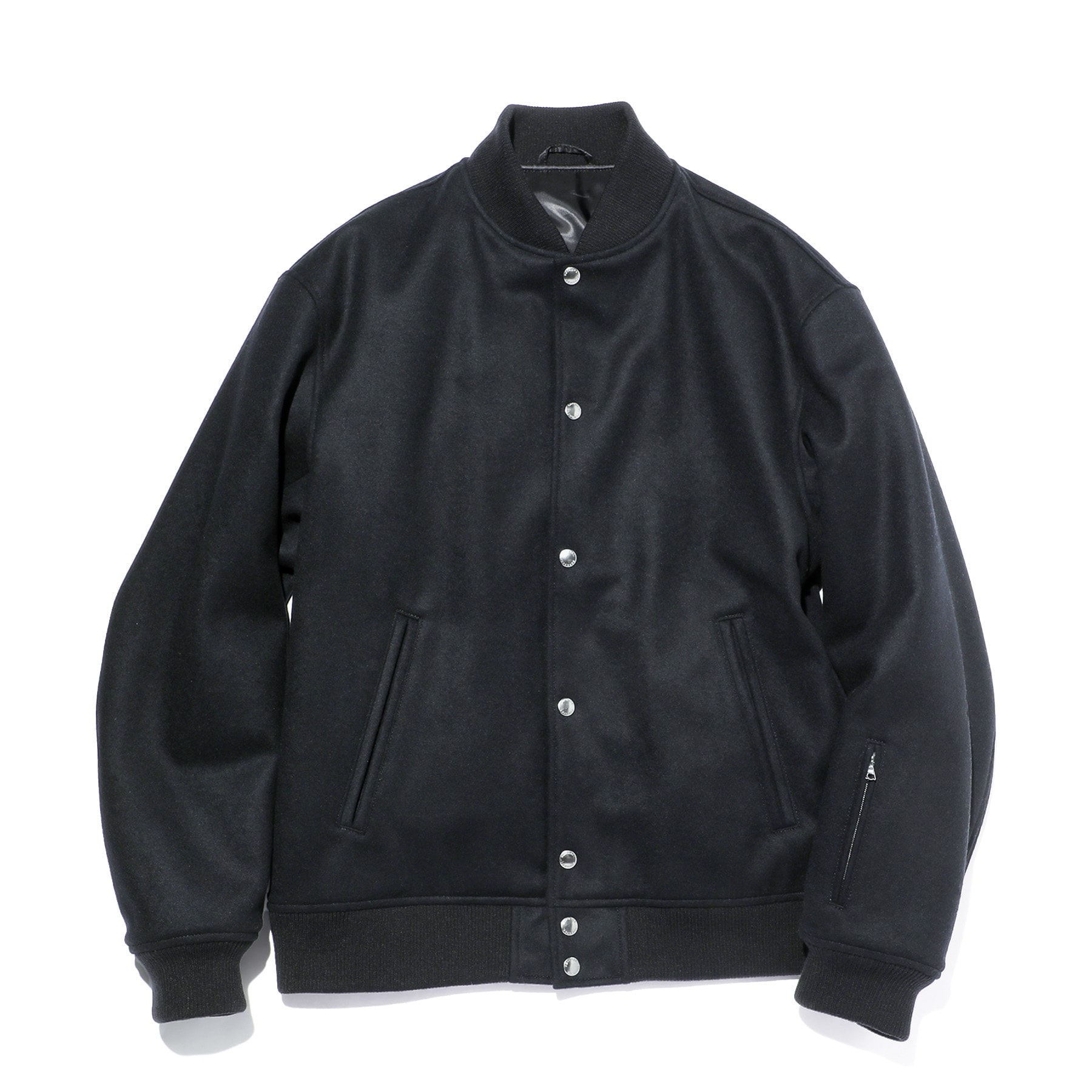 SOPH. | MELTON VARSITY JACKET(M BLACK):