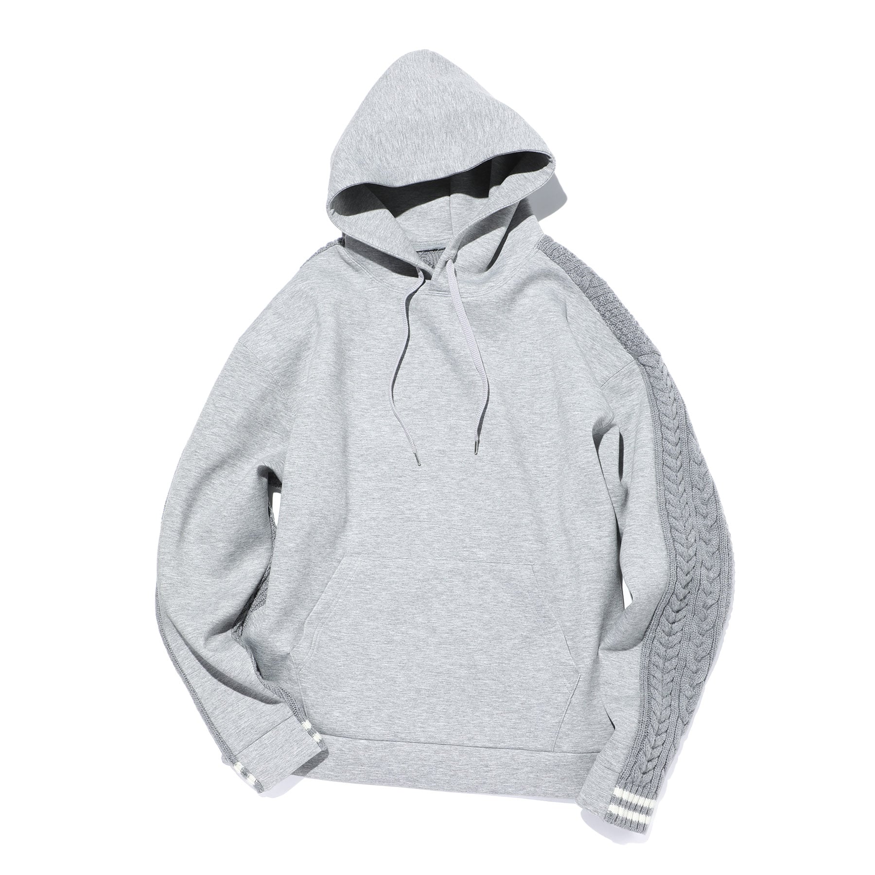 SOPH. | FABRIC MIX SWEAT HOODIE(M GRAY):