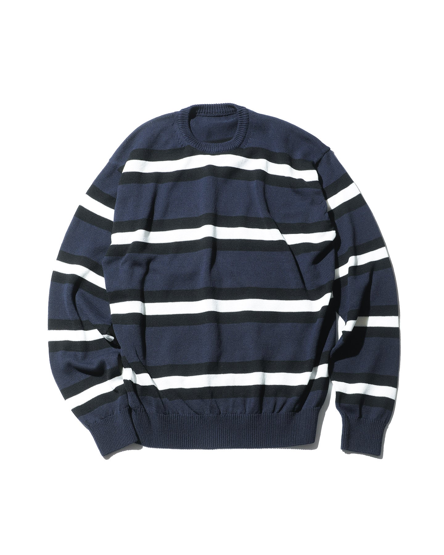 SOPH. | BORDER CREWNECK KNIT(L NAVY):