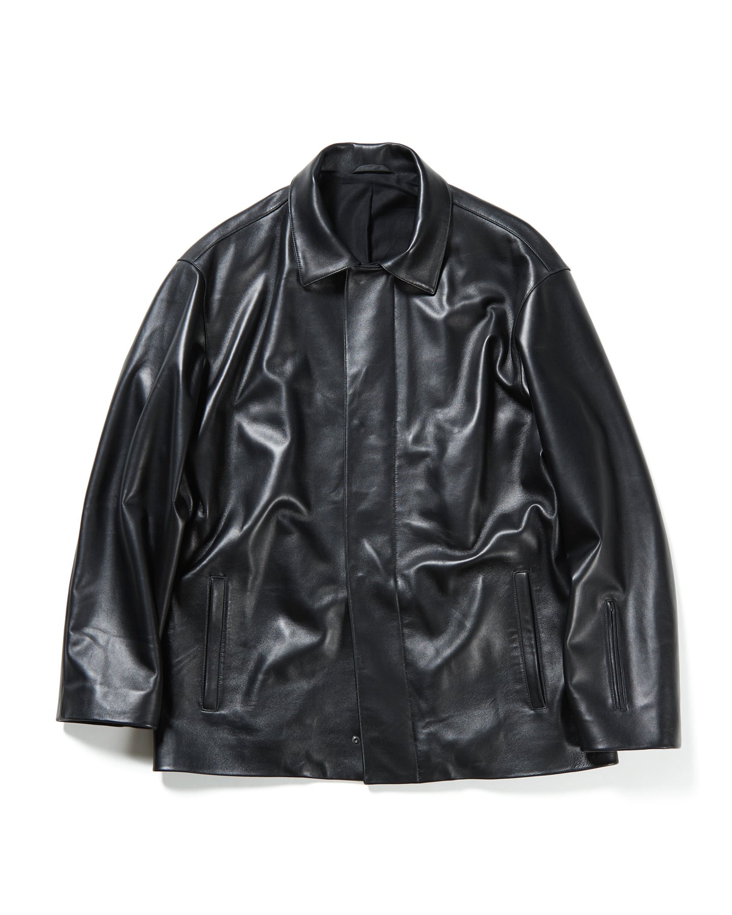 SOPHNET. LEATHER STAND COLLAR JACKET XL - レザージャケット
