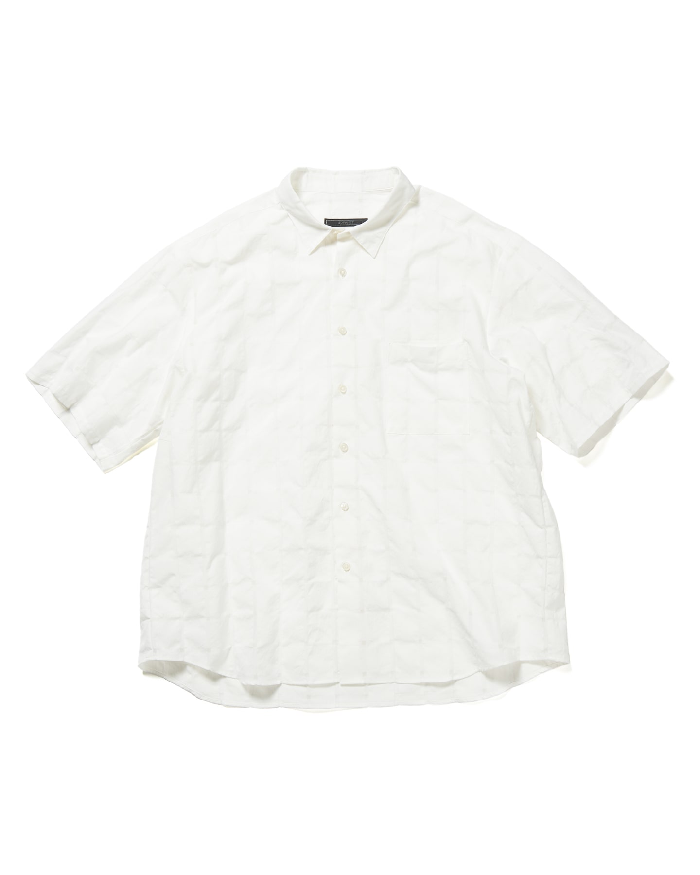 SOPH. | SHEER CHECK S/S SHIRT(XL WHITE):