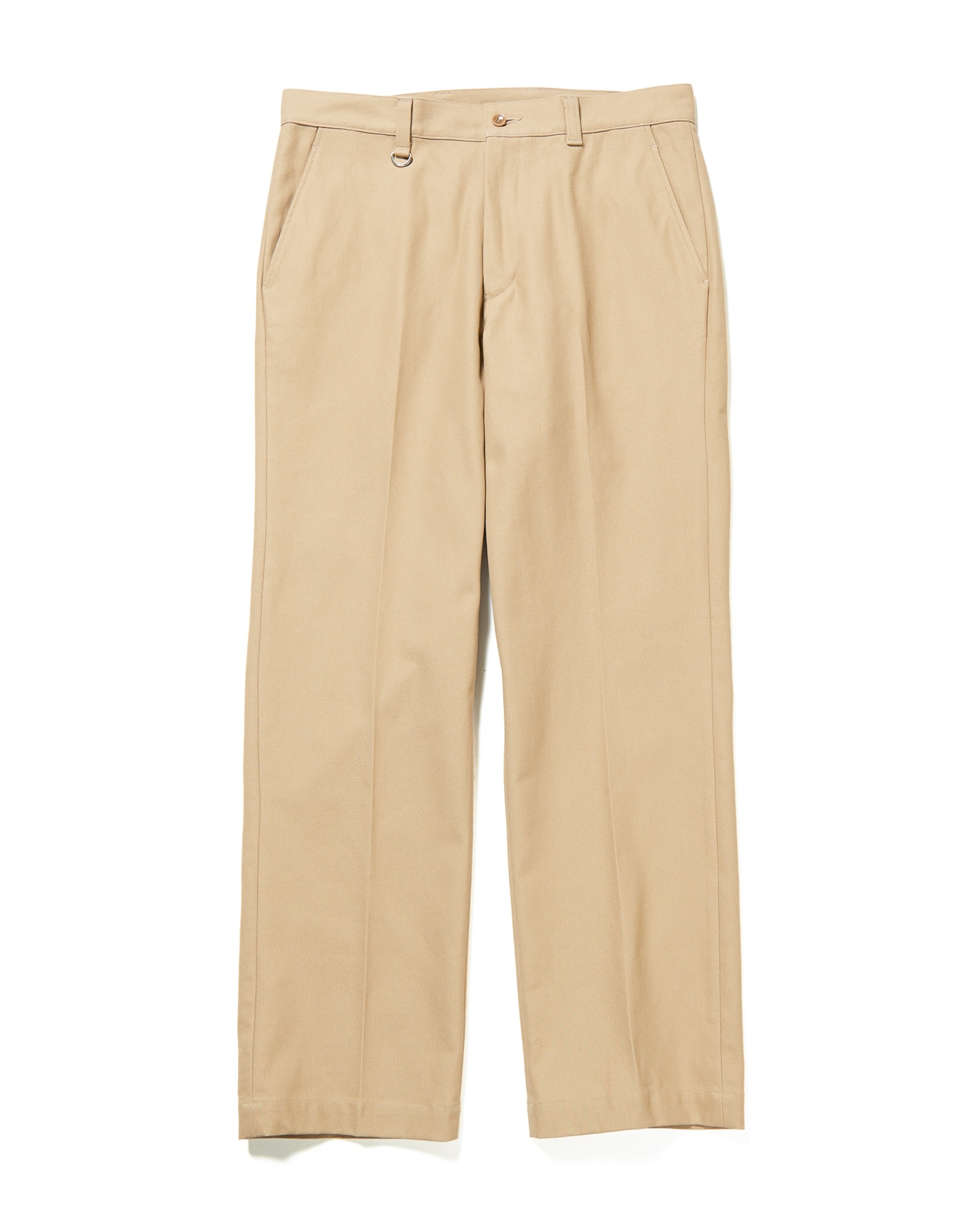 SOPH. | HIGH TWISTED WASHER COTTON SERGE STRAIGHT PANTS(M BEIGE):