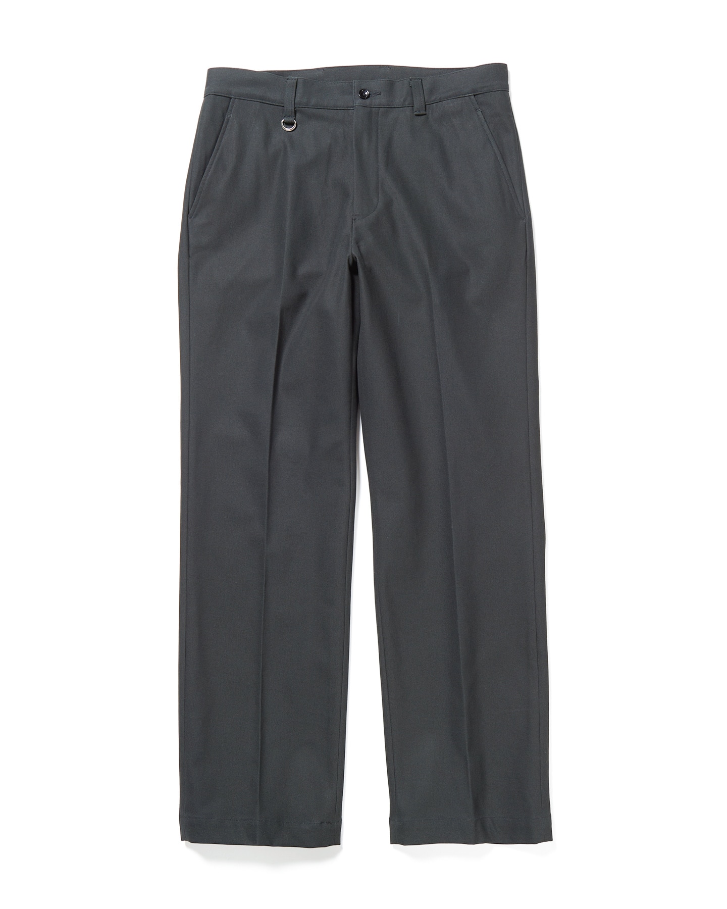 SOPH. | HIGH TWISTED WASHER COTTON SERGE STRAIGHT PANTS(M BLACK):
