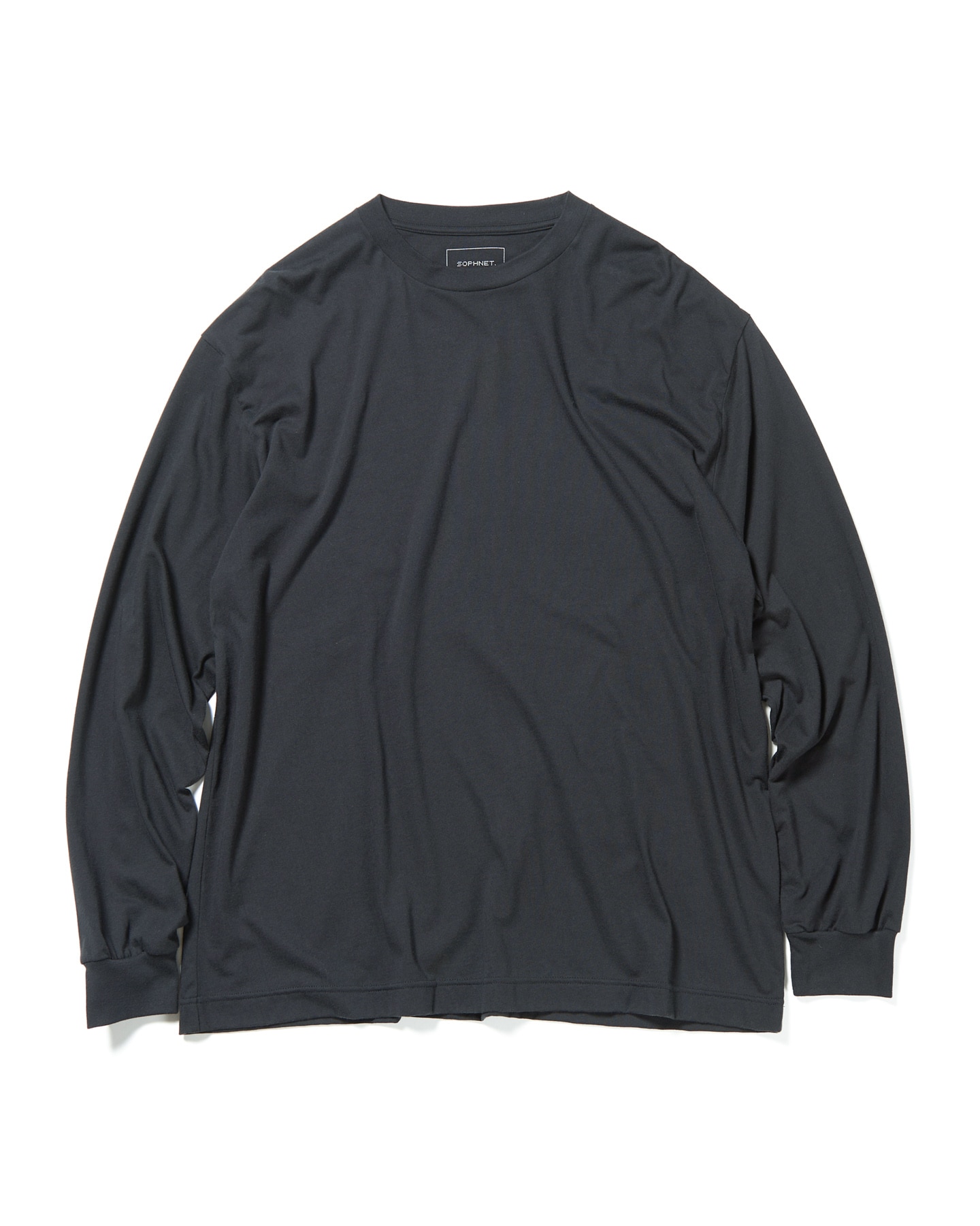 SOPH. | COTTON SILK L/S BAGGY TEE(M BLACK):