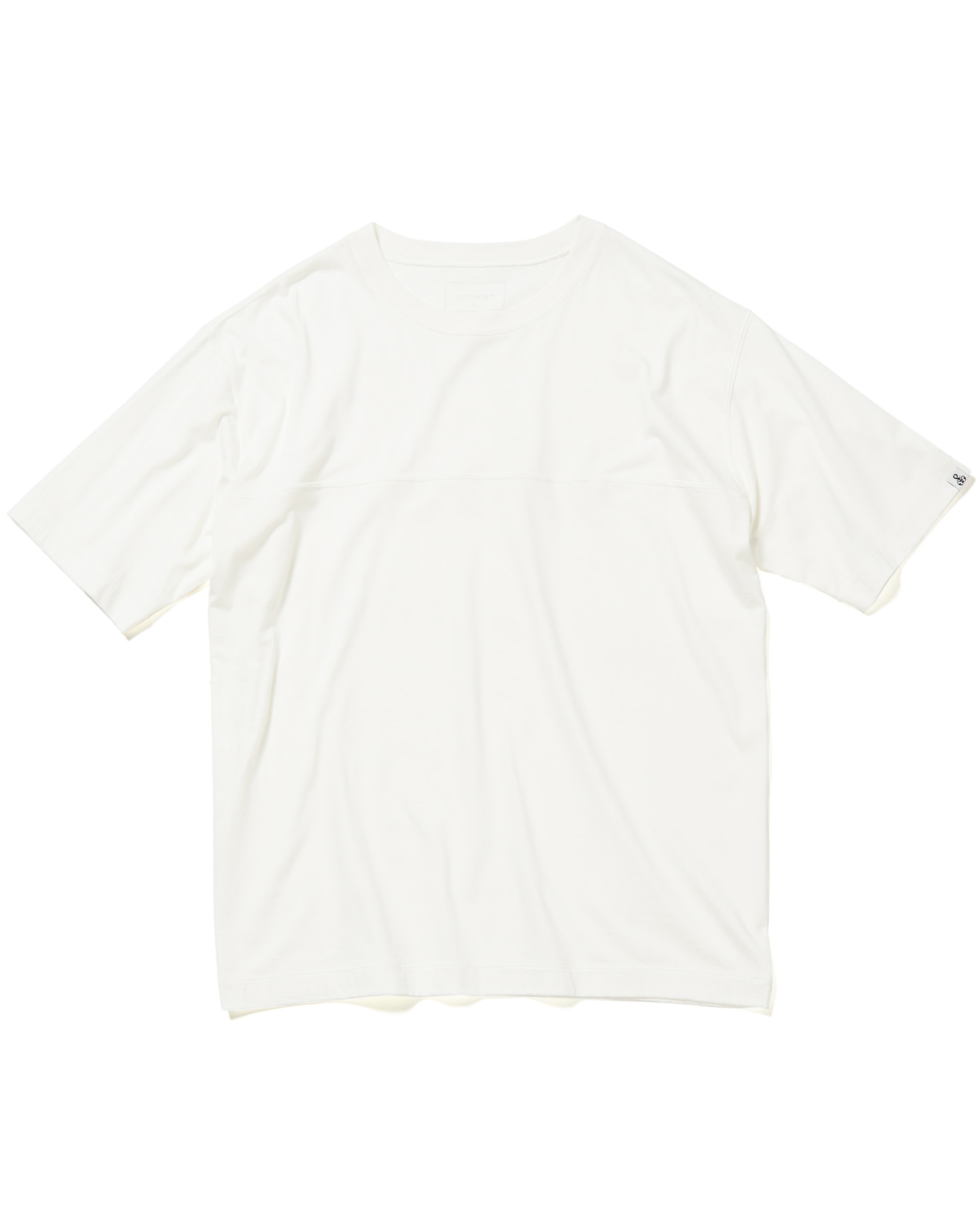 COTTON SILK S/S WIDE FOOTBALL TEE(M WHITE) - SOPH.