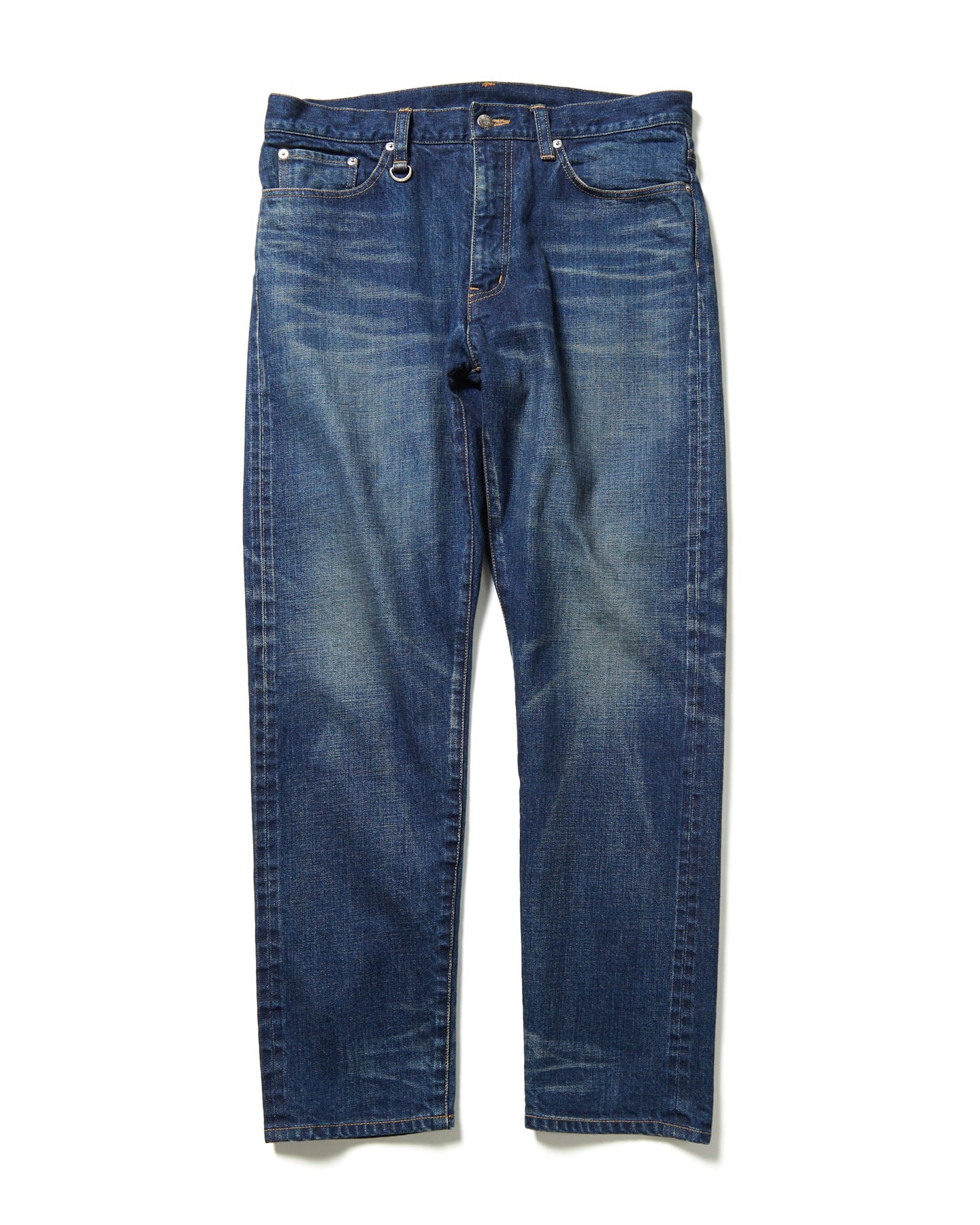 SOPH. | DAMAGED STRETCH DENIM TAPERED PANTS(L INDIGO):