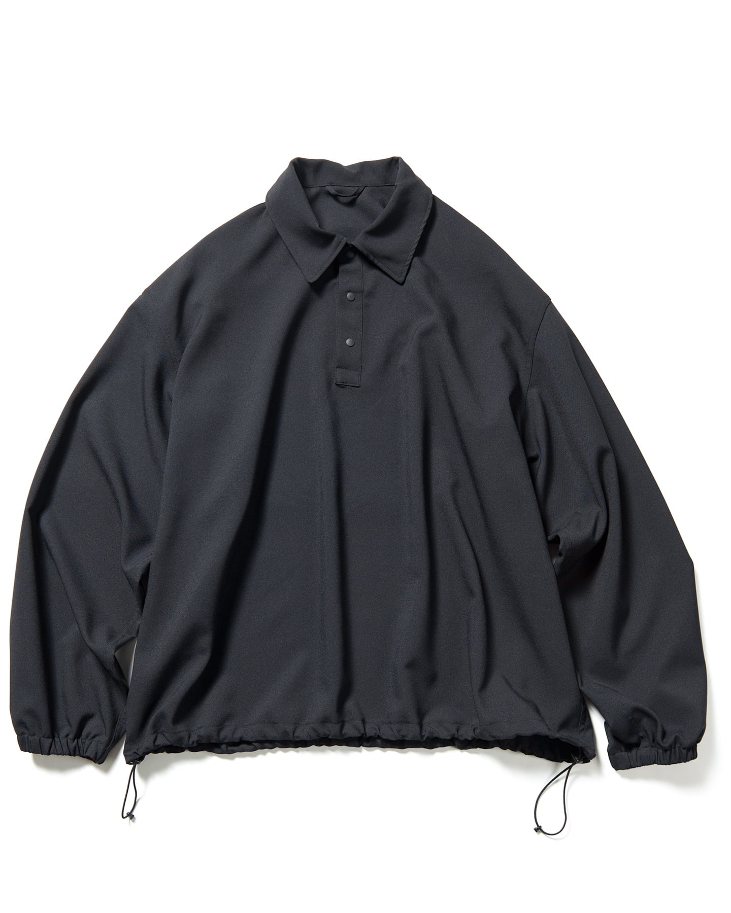 SOPH. | STRETCH WOVEN CLOTH PULLOVER SHIRT(M BLACK):