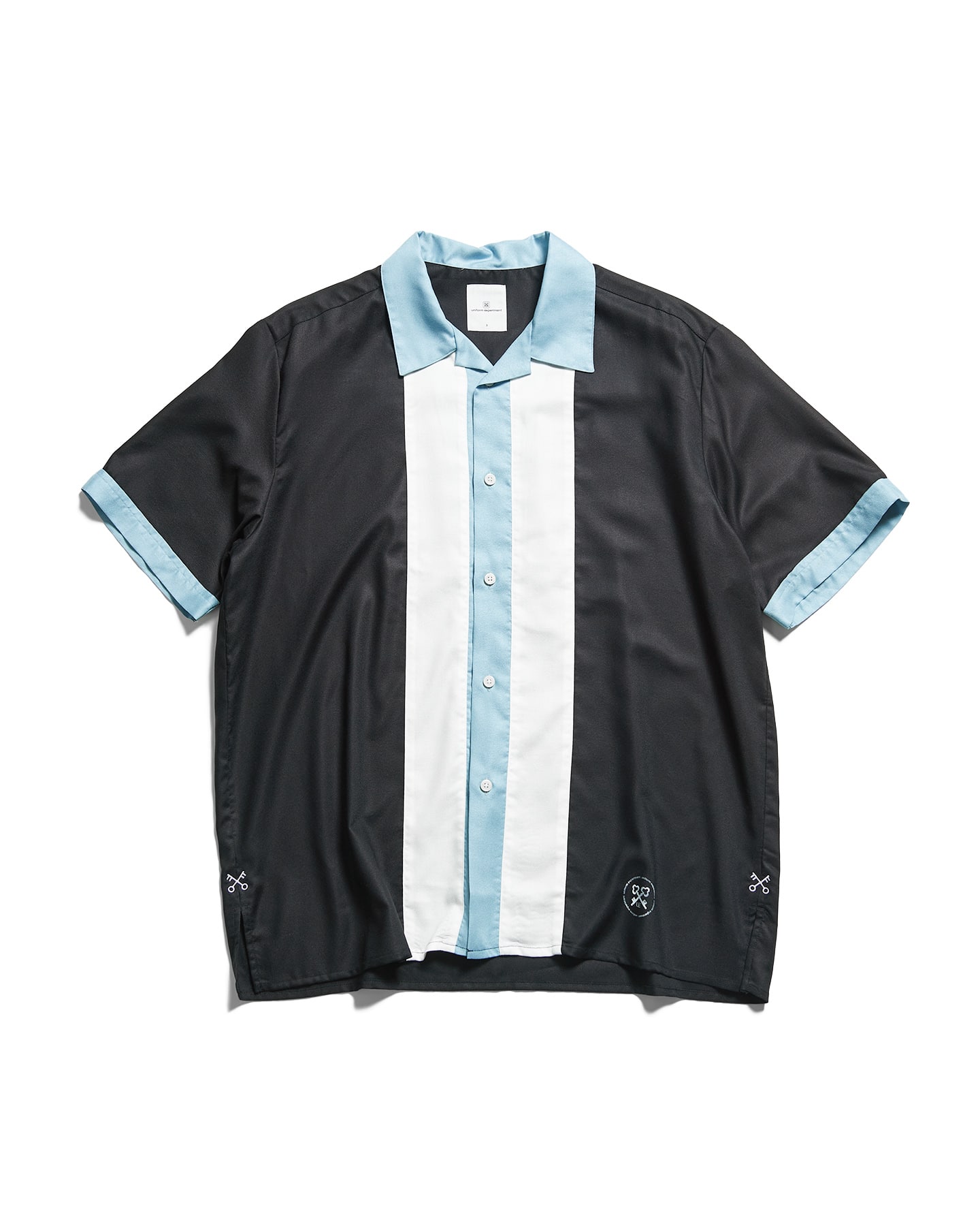 SOPH. | WASHABLE RAYON S/S OPEN COLLAR SHIRT(2 BLACK):