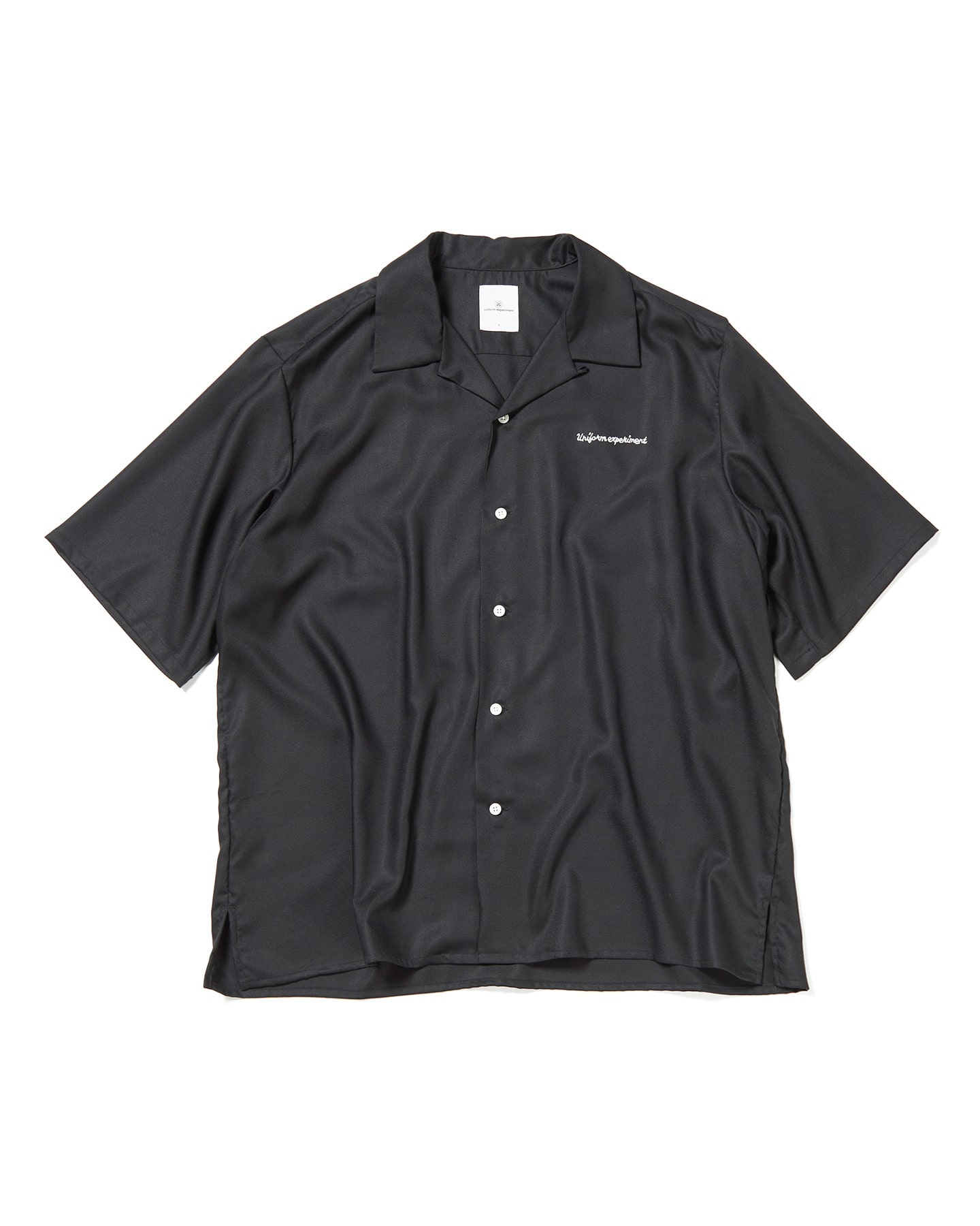 SOPH. | WASHABLE RAYON OPEN COLLAR SHIRT(2 BLACK):