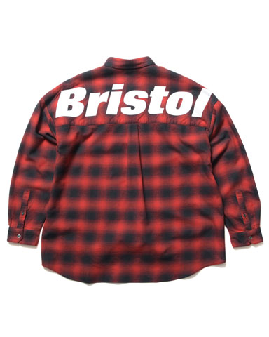 S FCRB 21AW BIG LOGO FLANNEL BAGGY SHIRT