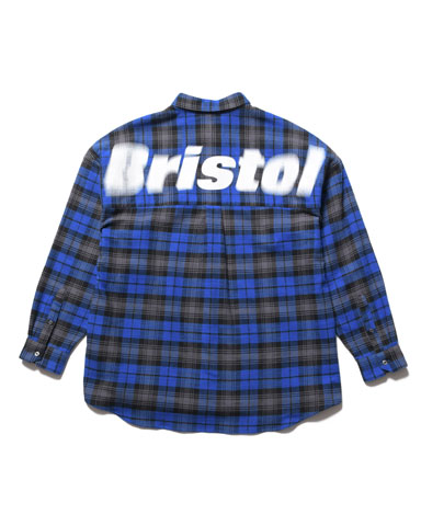 SOPH. | FLANNEL BIG LOGO BAGGY SHIRT(M GRAY):