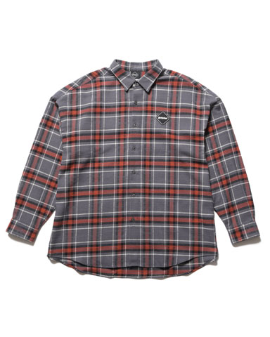 SOPH. | FLANNEL BIG LOGO BAGGY SHIRT(M GRAY):