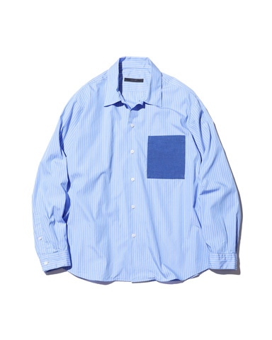 SOPH. | POCKET REGULAR COLLAR BIG SHIRT / Pro 3 by Kvadrat(M SAX):