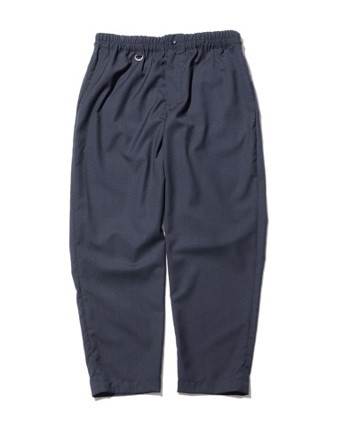 SUMMER WOOL TAPERED TROUSERS CHARCOAL