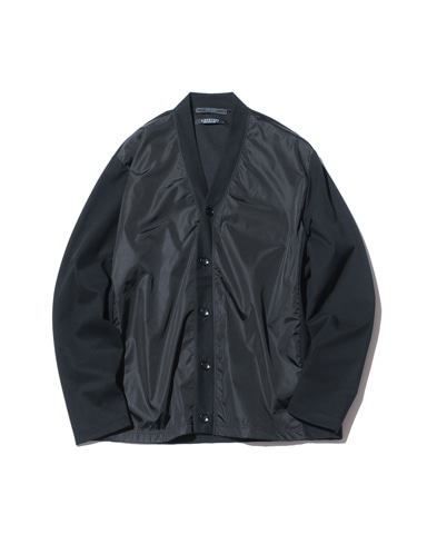 SOPH. | LIMONTA NYLON FRONT PANELED CARDIGAN(M BLACK):