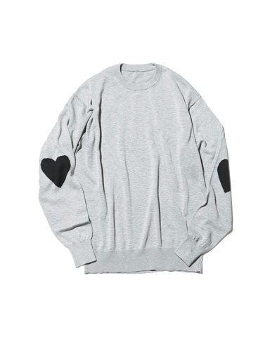 SOPH. | HEART CREWNECK KNIT(M BLACK):